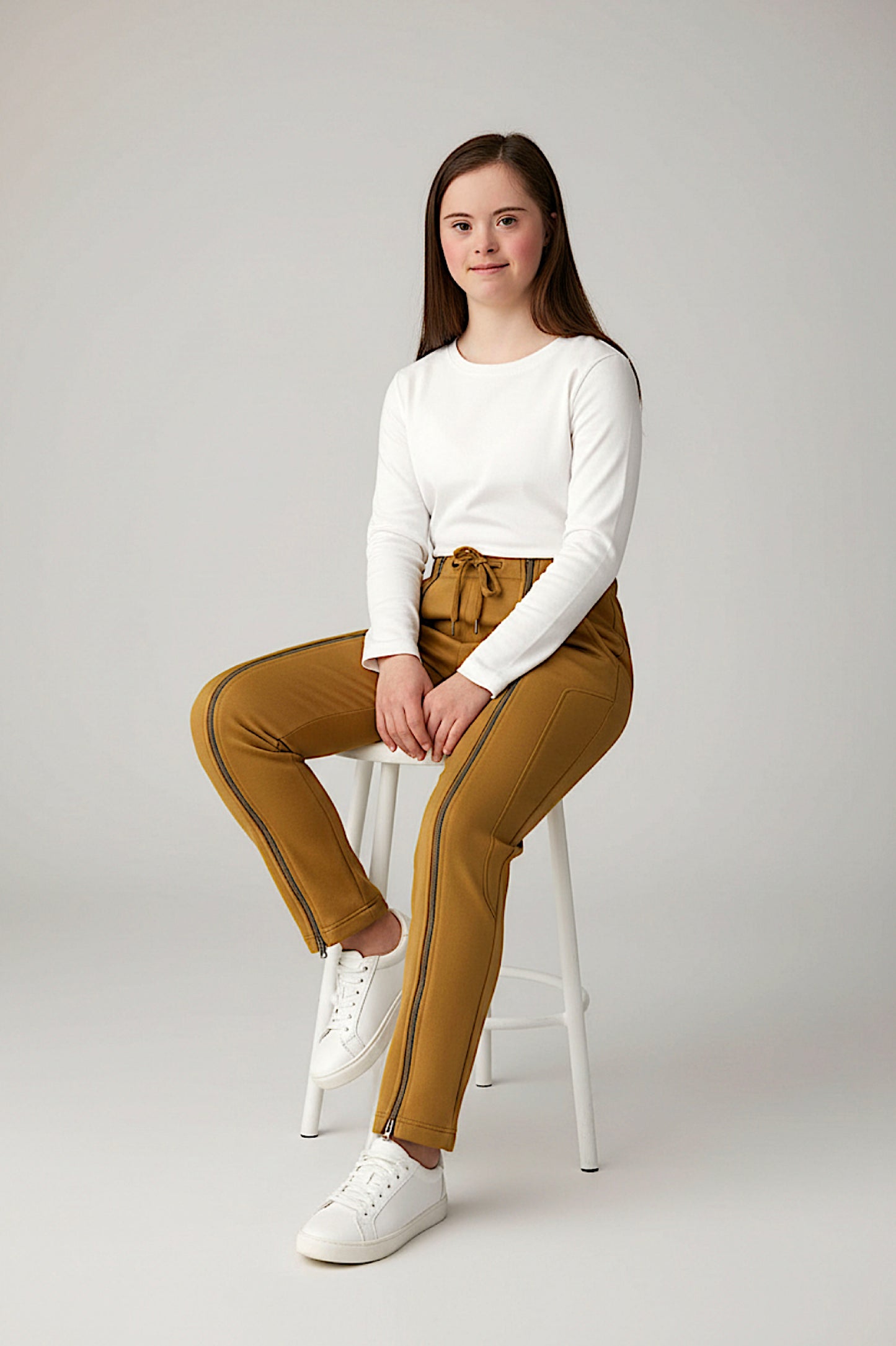 Adaptive Kids Sweatpants with Full-Leg Zippers for Easy Undressing