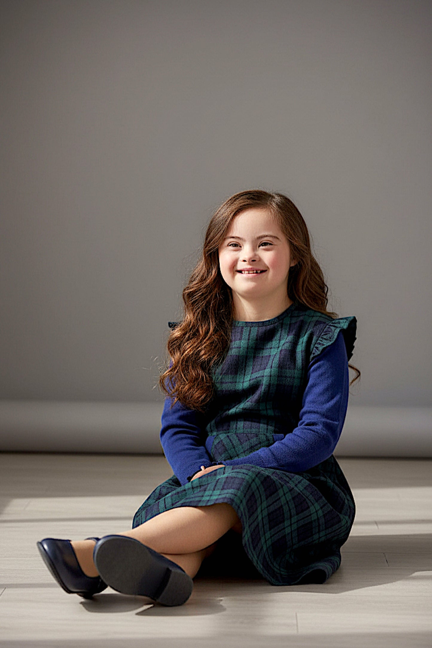 Adaptive Kids Stretch Dress: Back Zipper, Cargo Pocket, Easy-Undressing Sleeves