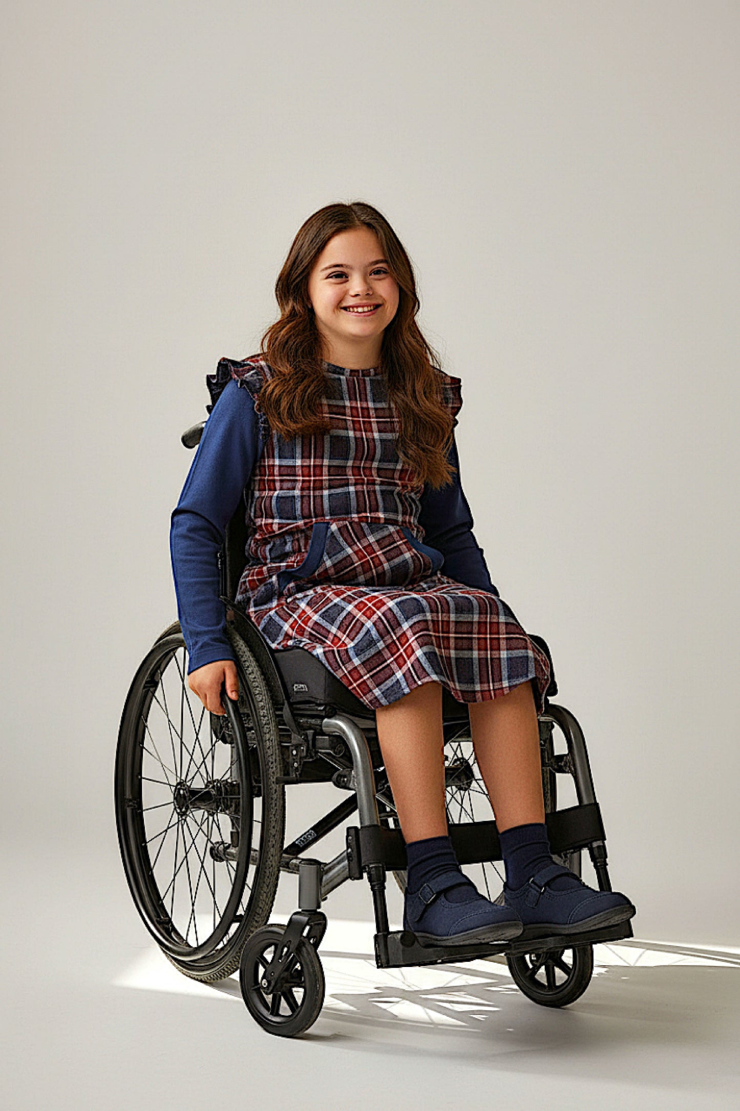 Adaptive Kids Stretch Dress: Back Zipper, Cargo Pocket, Easy-Undressing Sleeves