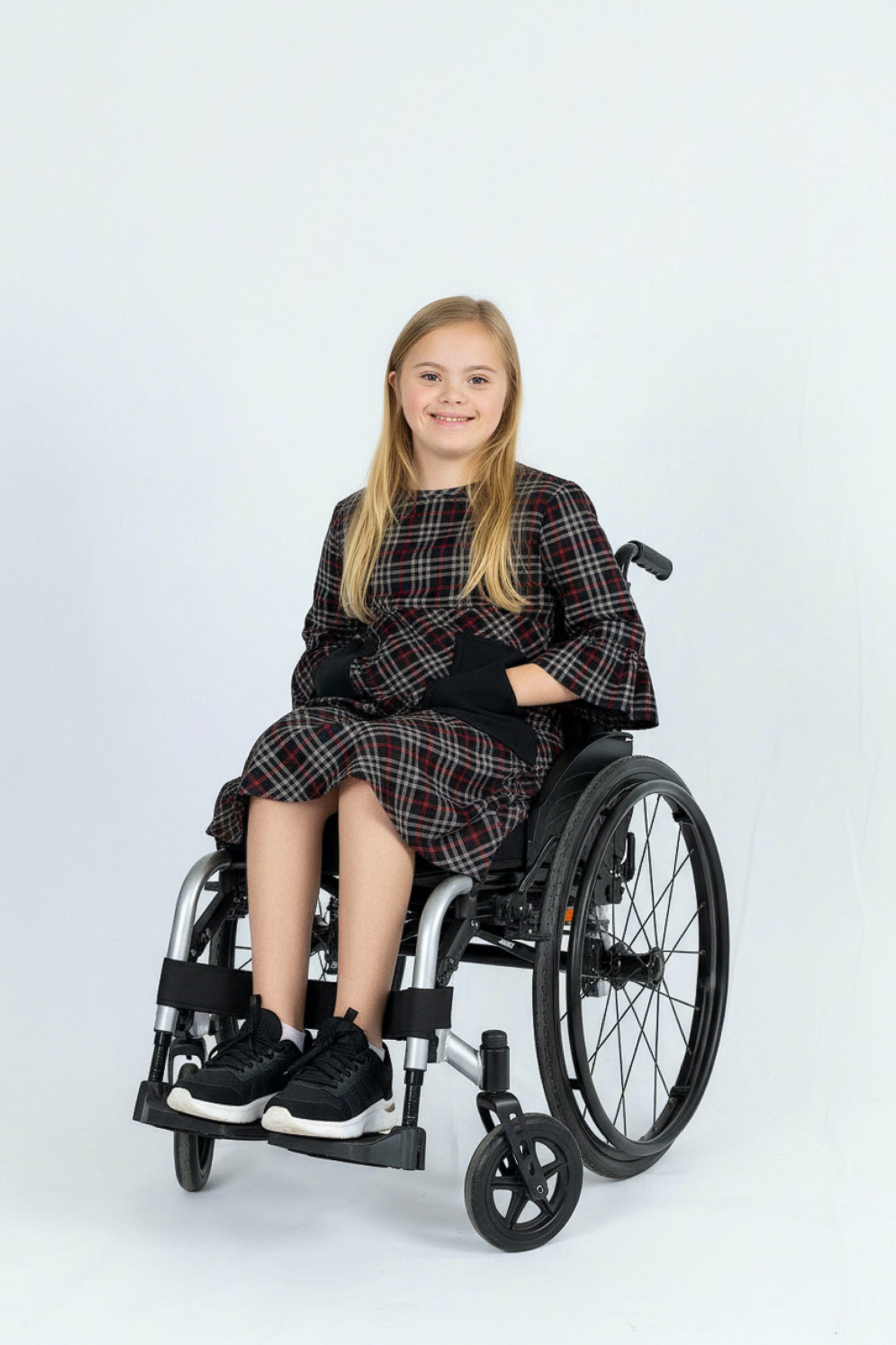 Kids Adaptive Stretch Woven Dress, Back Zipper & Sleeve Easy Undressing