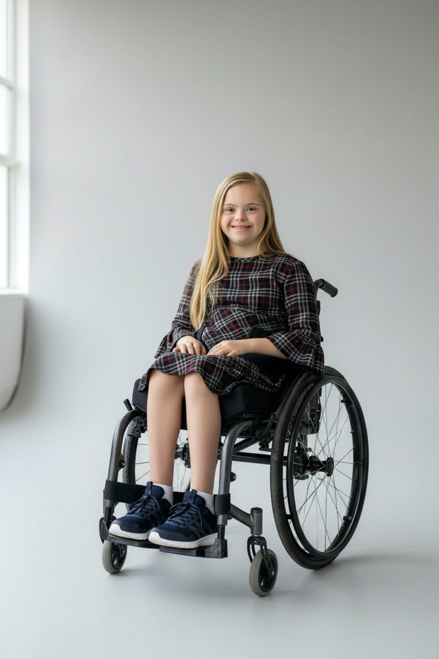 Kids Adaptive Stretch Woven Dress, Back Zipper & Sleeve Easy Undressing