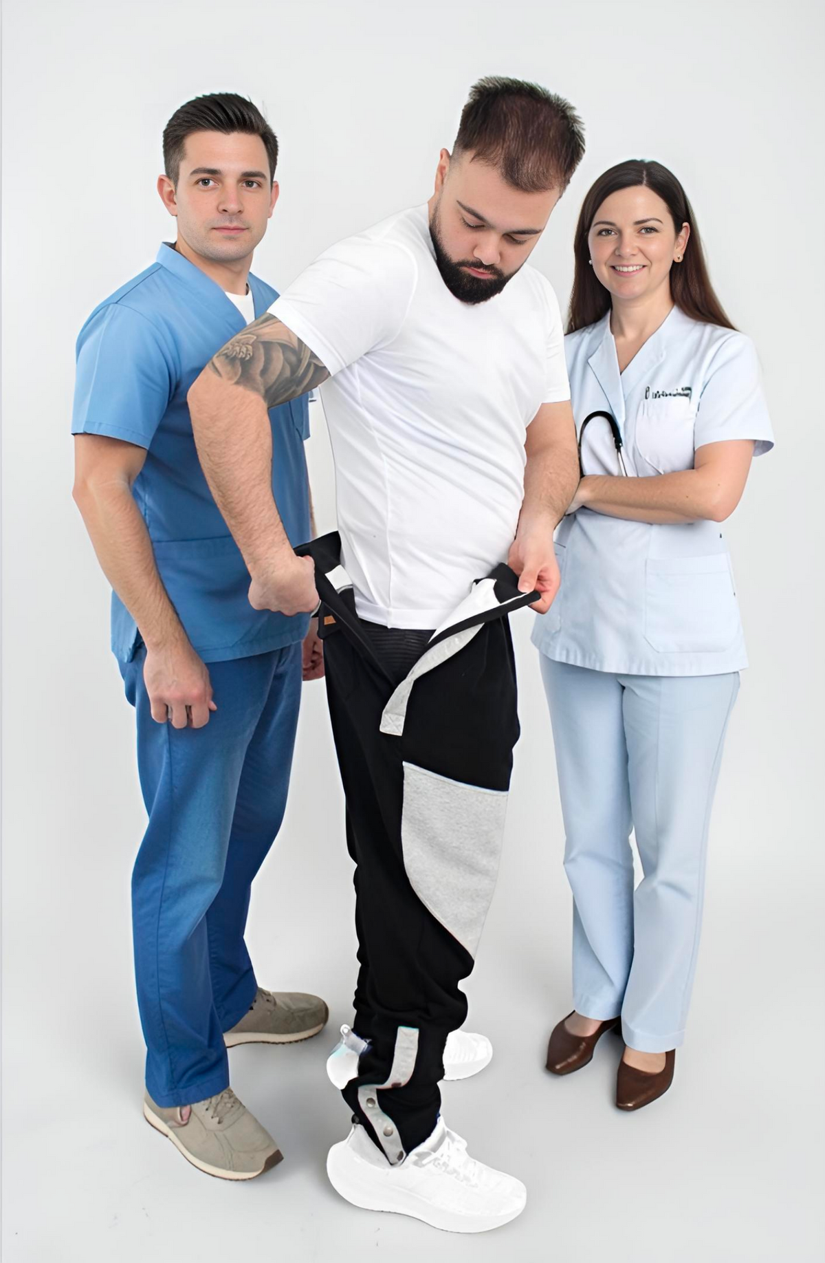 Men's Adaptive Clothing: Pant High-Quality Soft Fabric - Full Waistband Elastic, Side Zipper For Easy Undressing