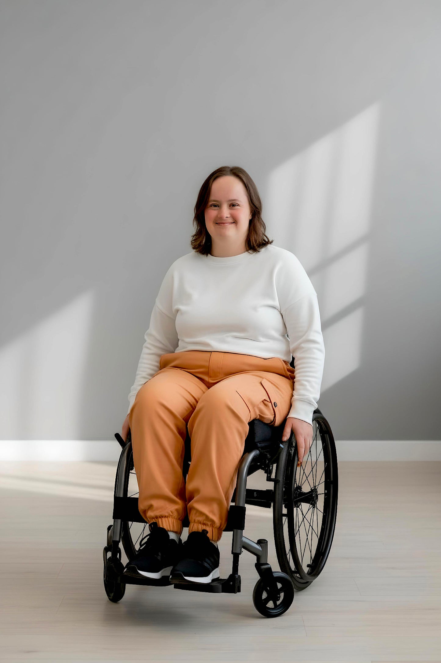Women's Adaptive Clothing: Stretch Classic Cargo Pocket Pant, Elastic Waistband, Zipper Each Side for Easy Dressing