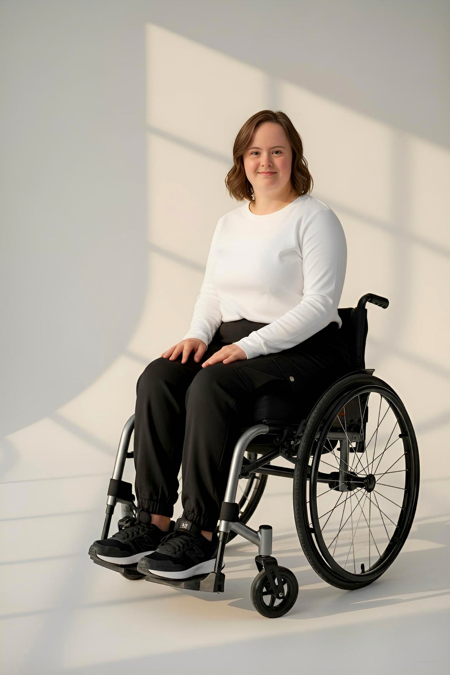 Women's Adaptive Clothing: Stretch Classic Cargo Pocket Pant, Elastic Waistband, Zipper Each Side for Easy Dressing