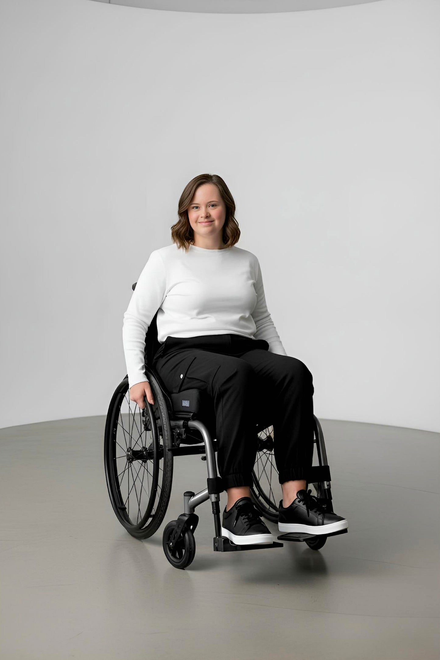 Women's Adaptive Clothing: Stretch Classic Cargo Pocket Pant, Elastic Waistband, Zipper Each Side for Easy Dressing