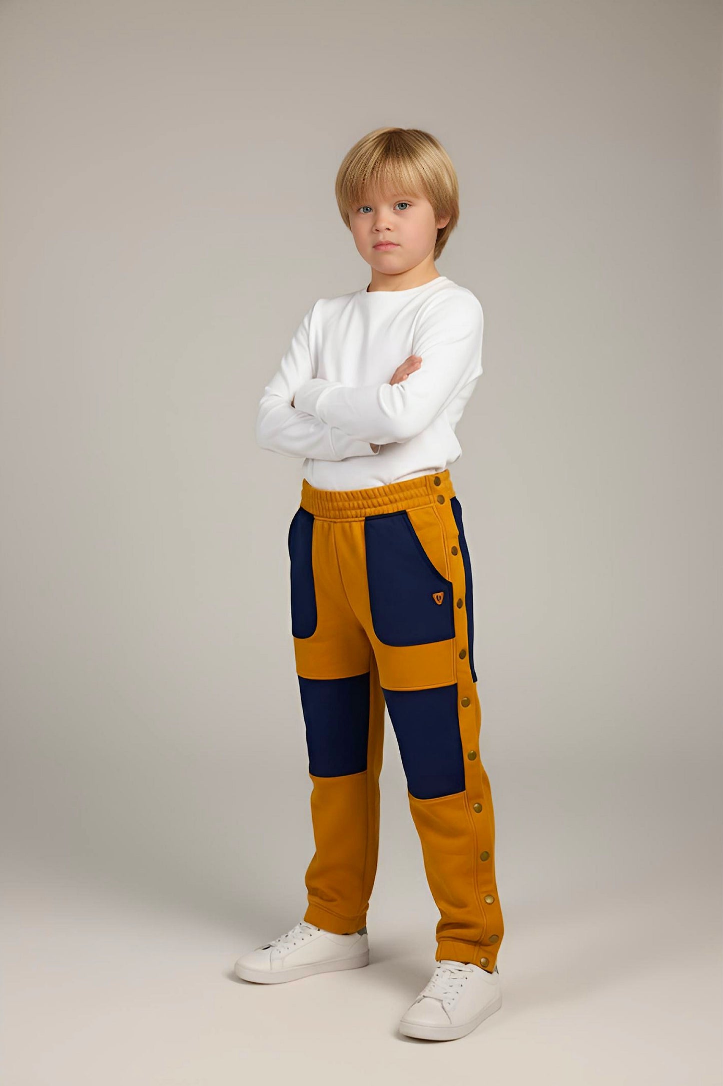 Adaptive Kids Jogger Pants: Adjustable Elastic Waist, Full Side Zipper for Easy Undressing