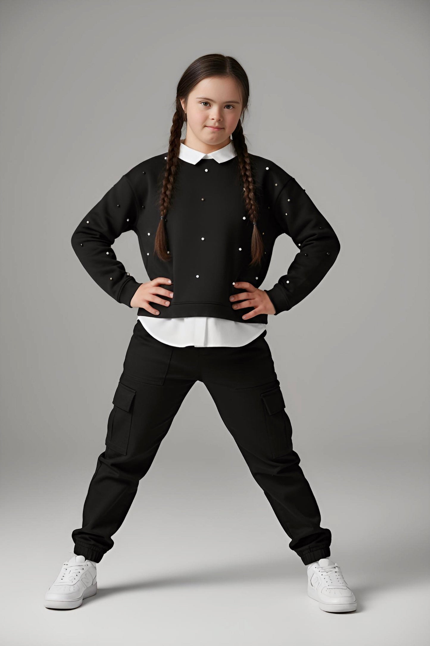 Adaptive Kids Dolman Sleeve Sweatshirt with Back Zipper For Easy Dressing