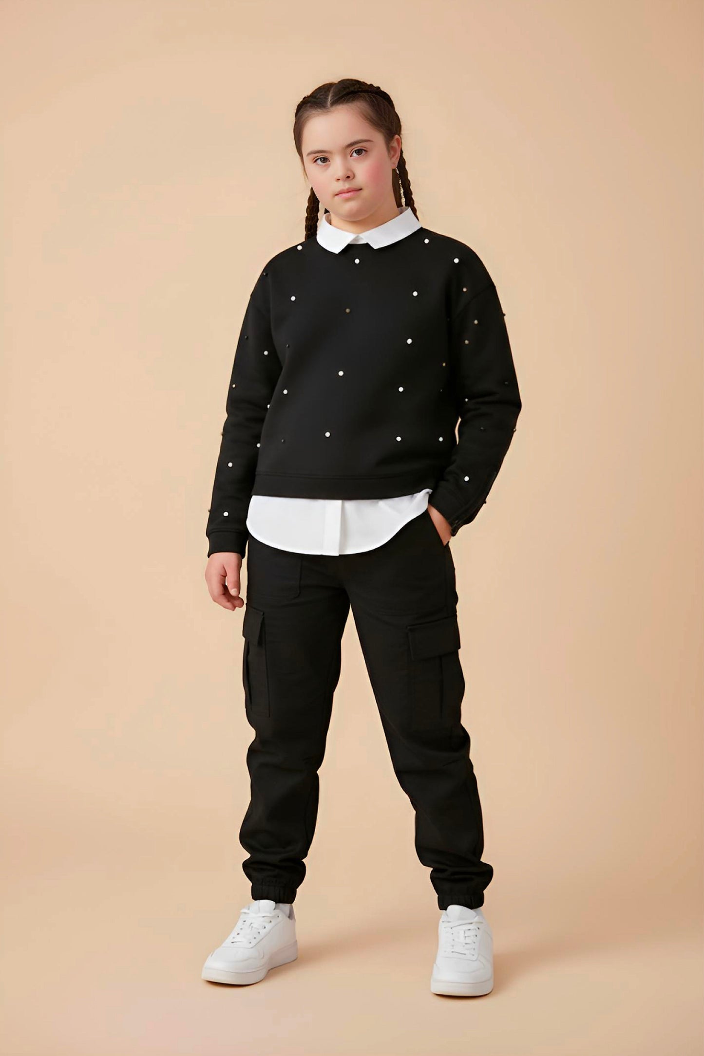 Adaptive Kids Dolman Sleeve Sweatshirt with Back Zipper For Easy Dressing