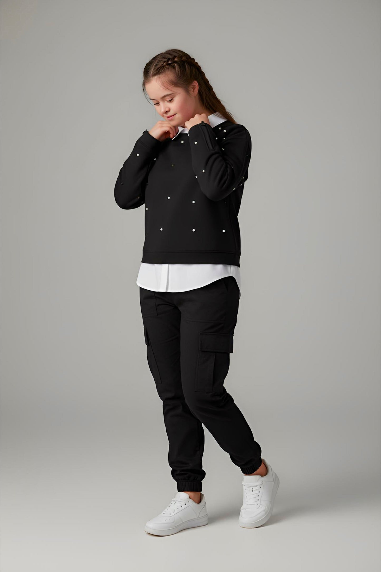 Adaptive Kids Dolman Sleeve Sweatshirt with Back Zipper For Easy Dressing