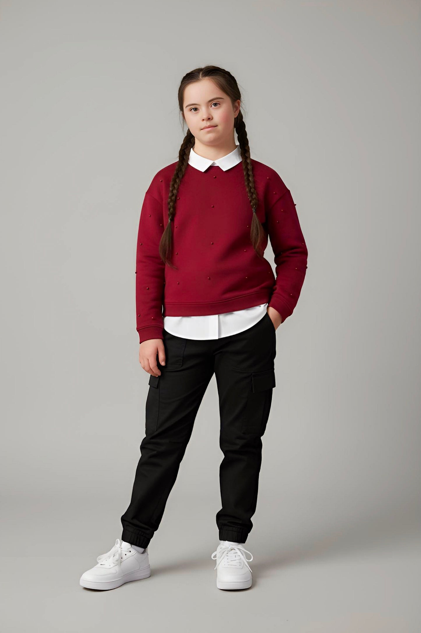Adaptive Kids Dolman Sleeve Sweatshirt with Back Zipper For Easy Dressing