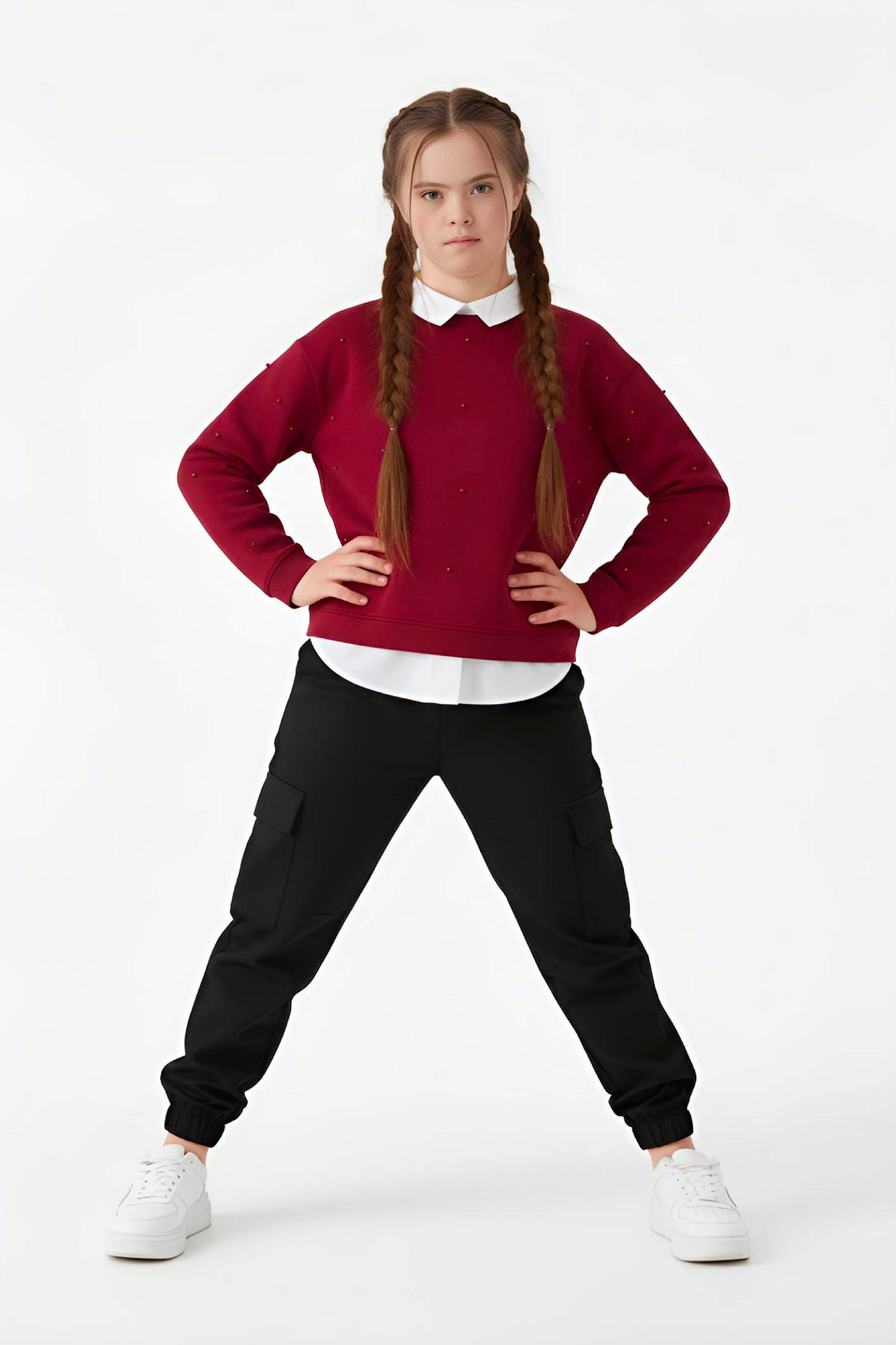 Adaptive Kids Dolman Sleeve Sweatshirt with Back Zipper For Easy Dressing