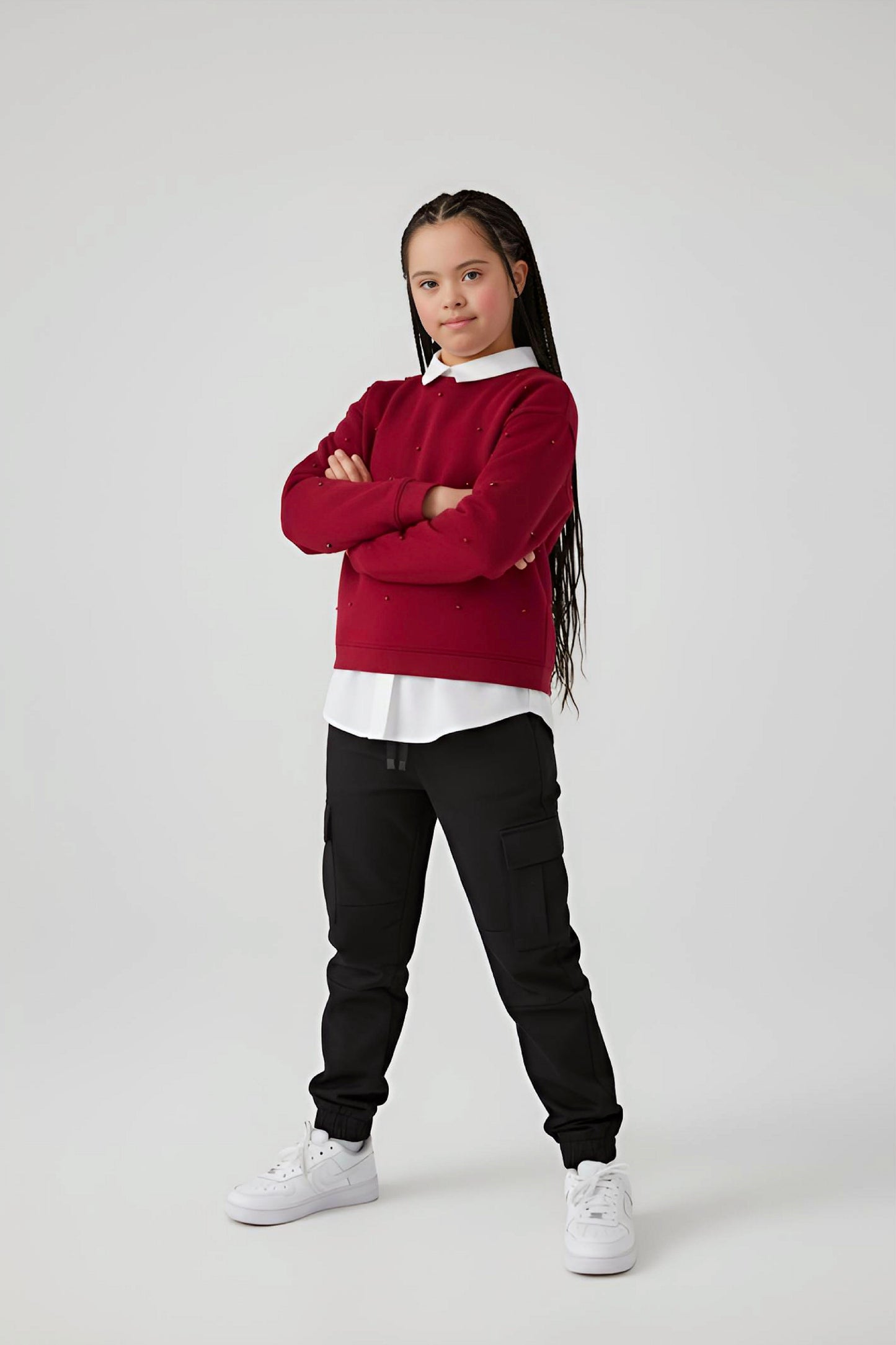 Adaptive Kids Dolman Sleeve Sweatshirt with Back Zipper For Easy Dressing