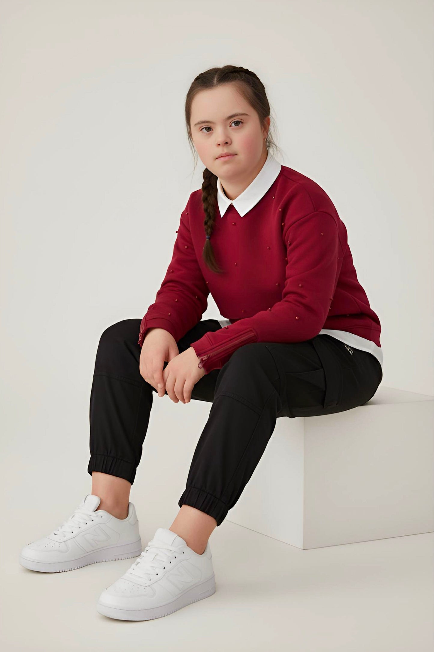 Adaptive Kids Dolman Sleeve Sweatshirt with Back Zipper For Easy Dressing