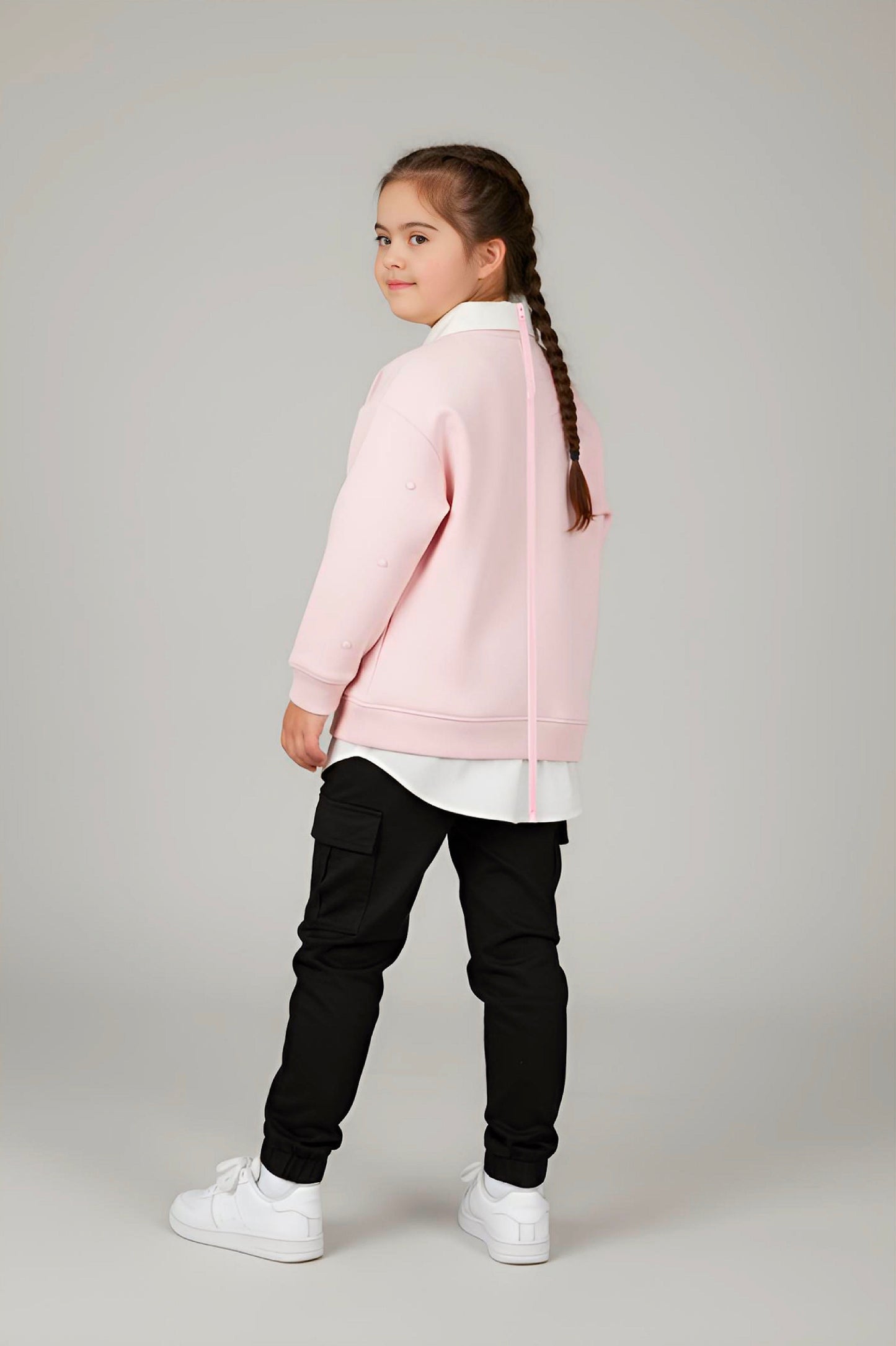 Adaptive Kids Dolman Sleeve Sweatshirt with Back Zipper For Easy Dressing