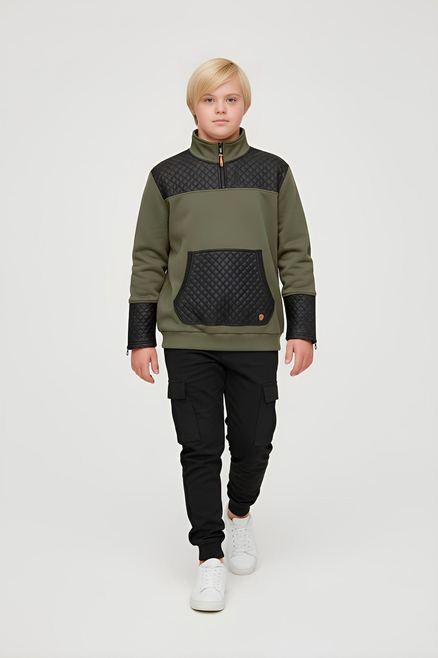 Adaptive Kids Unisex Sweatshirt: Front Zipper and Easy-Undressing Sleeves