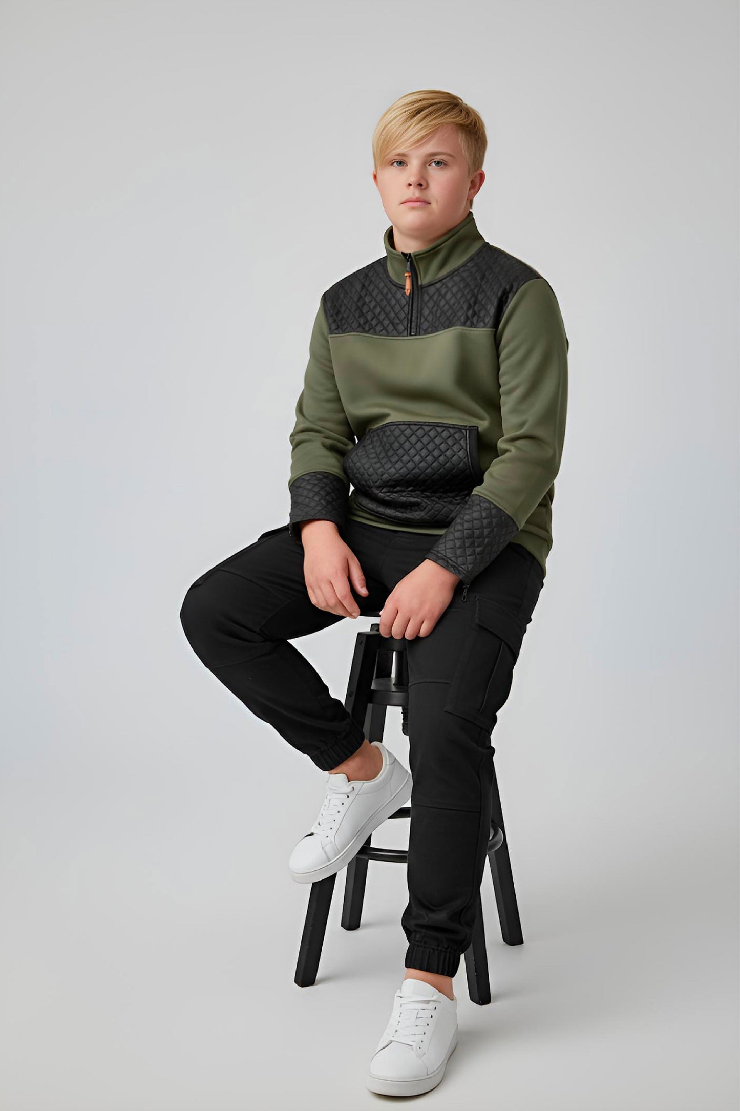 Adaptive Kids Unisex Sweatshirt: Front Zipper and Easy-Undressing Sleeves