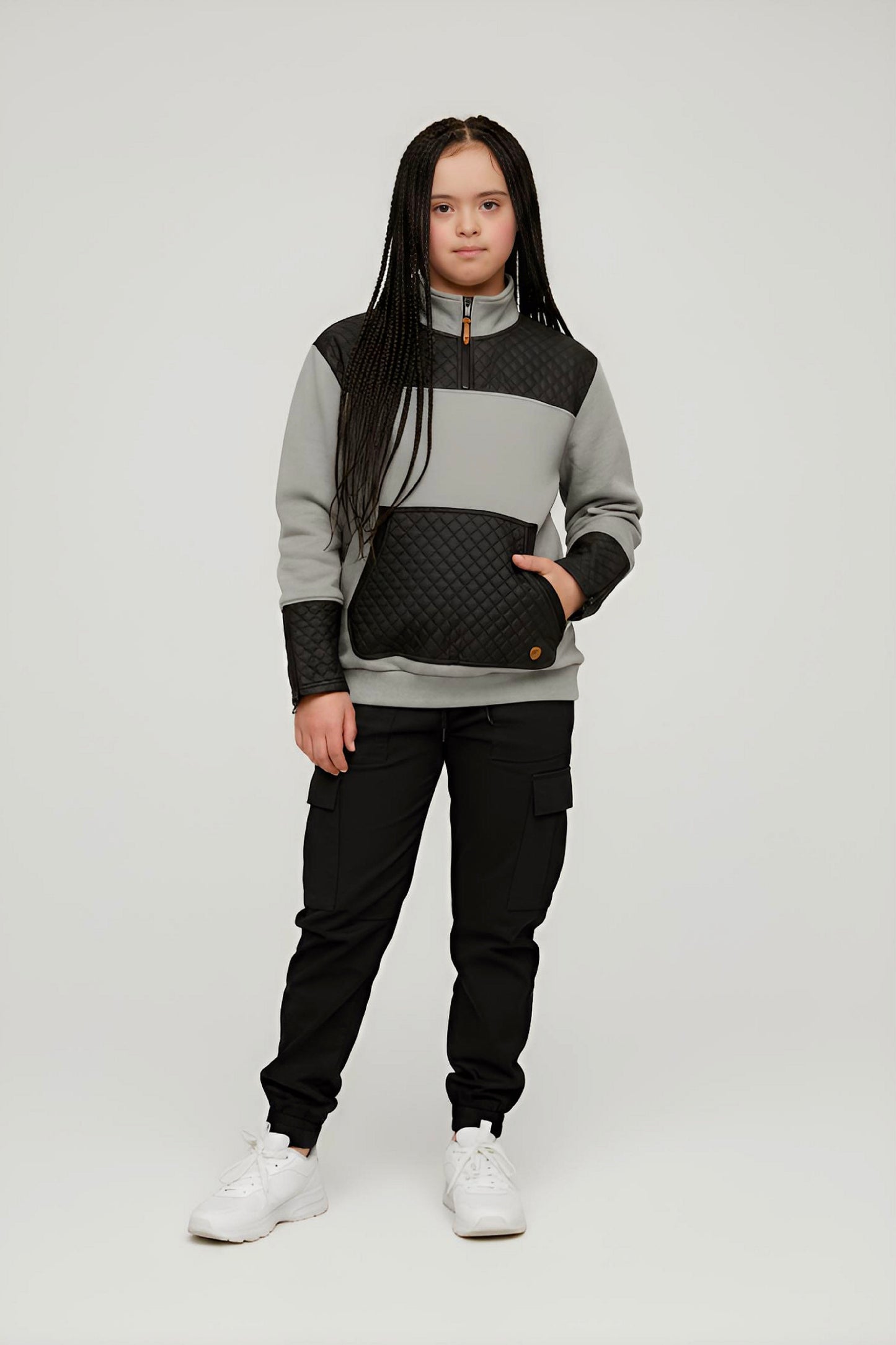 Adaptive Kids Unisex Sweatshirt: Front Zipper and Easy-Undressing Sleeves