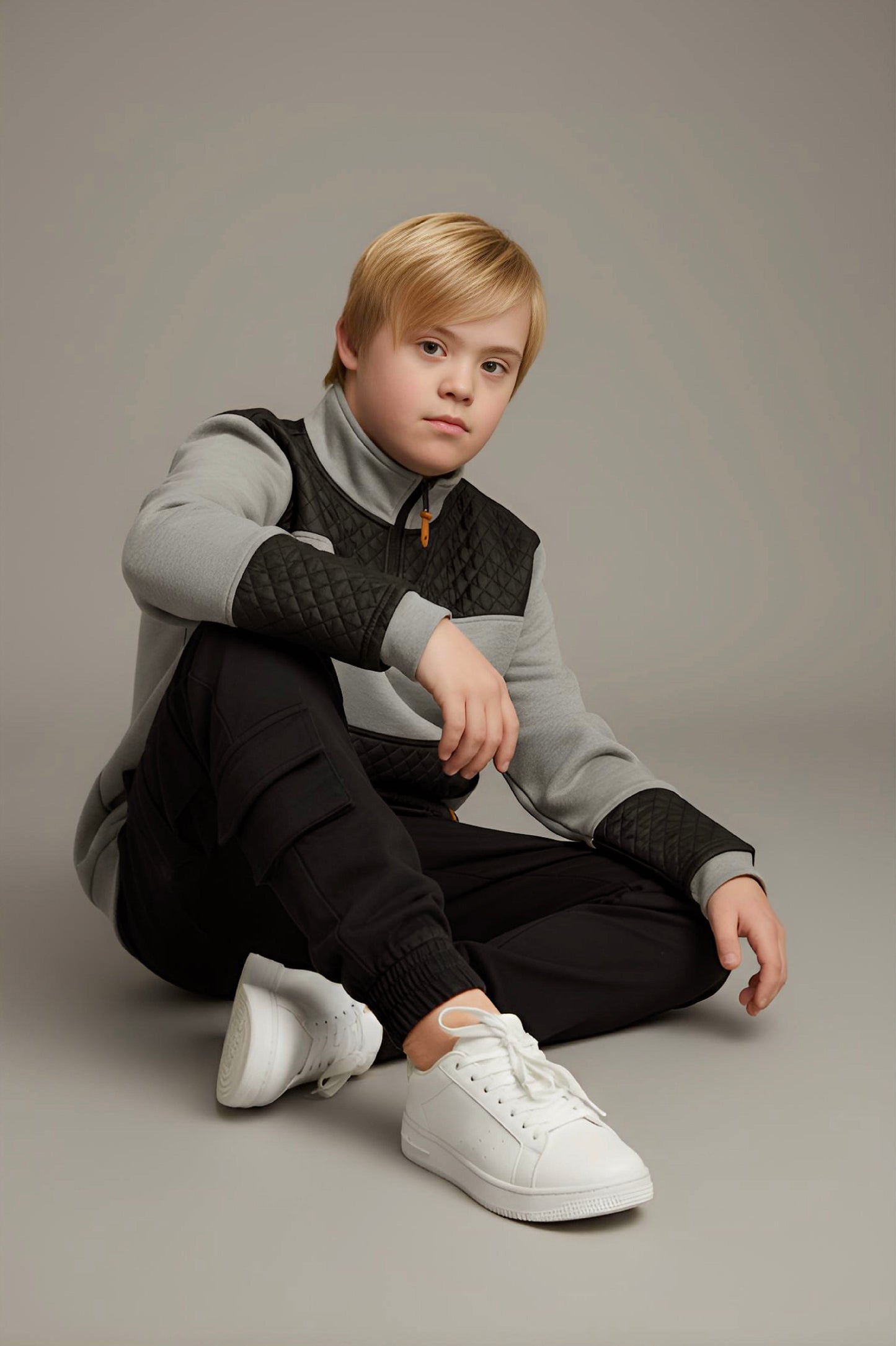 Adaptive Kids Unisex Sweatshirt: Front Zipper and Easy-Undressing Sleeves
