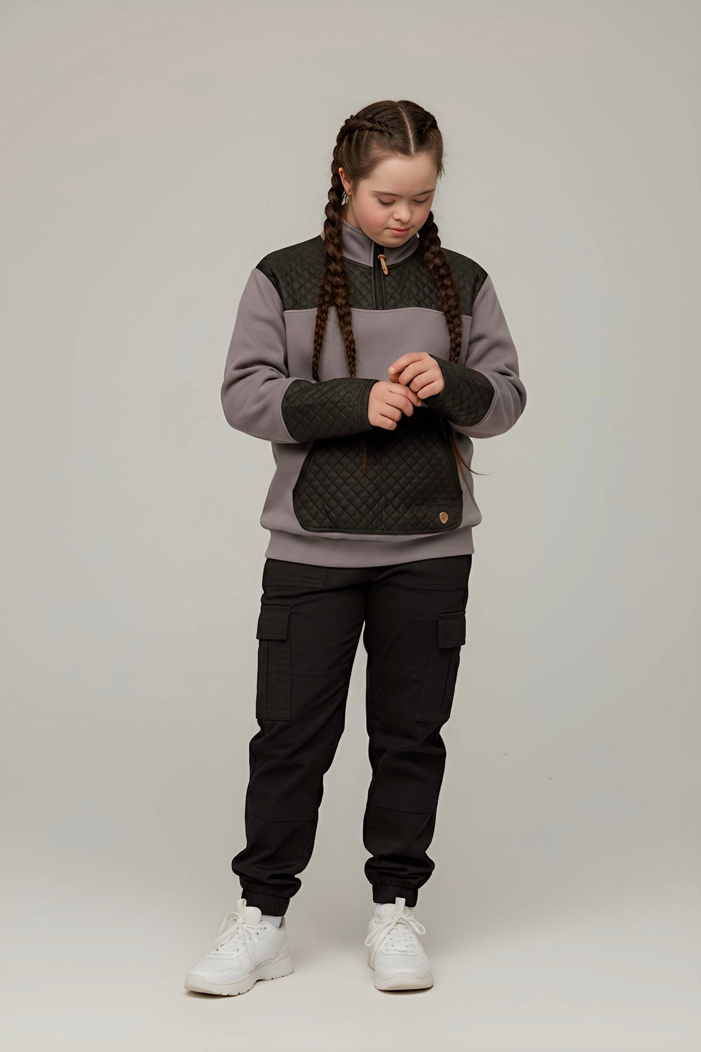 Adaptive Kids Unisex Sweatshirt: Front Zipper and Easy-Undressing Sleeves