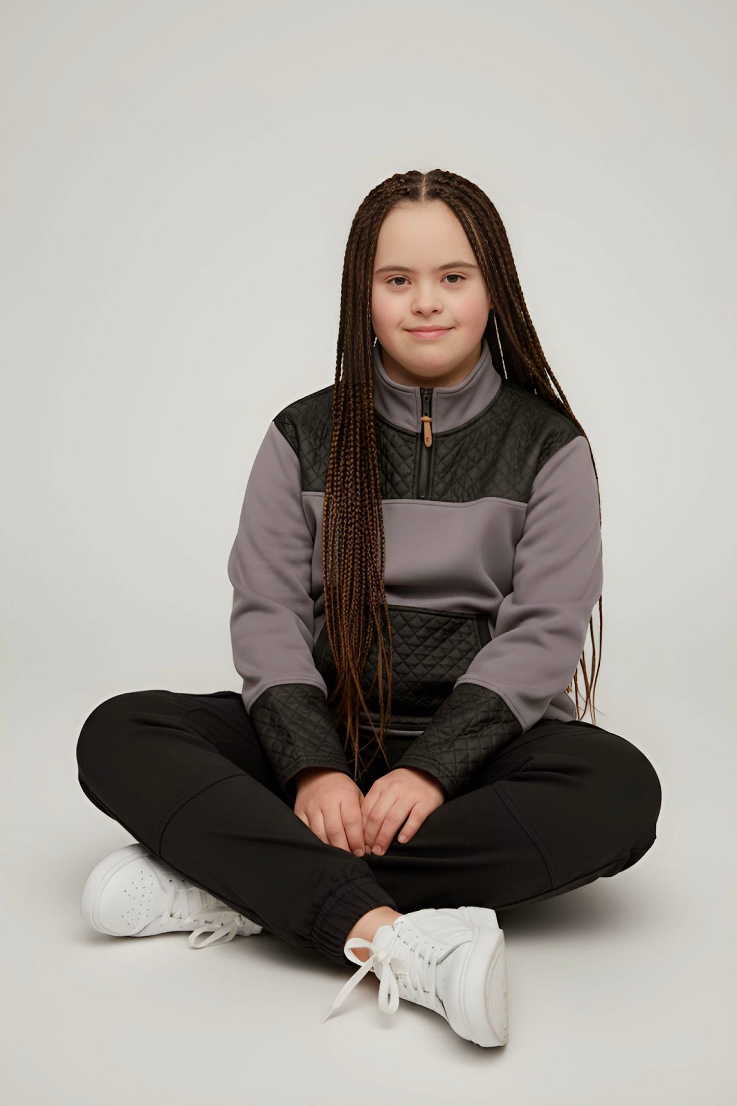 Adaptive Kids Unisex Sweatshirt: Front Zipper and Easy-Undressing Sleeves