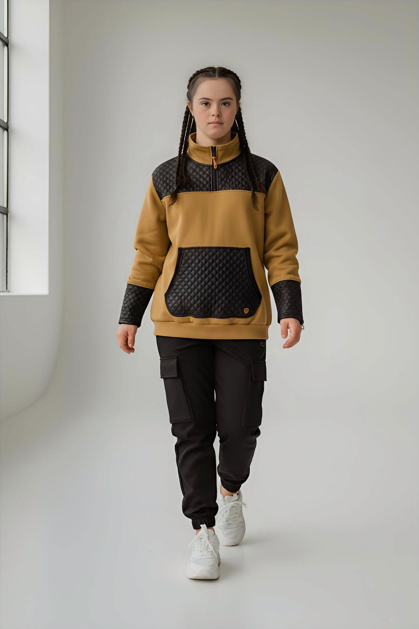 Adaptive Kids Unisex Sweatshirt: Front Zipper and Easy-Undressing Sleeves