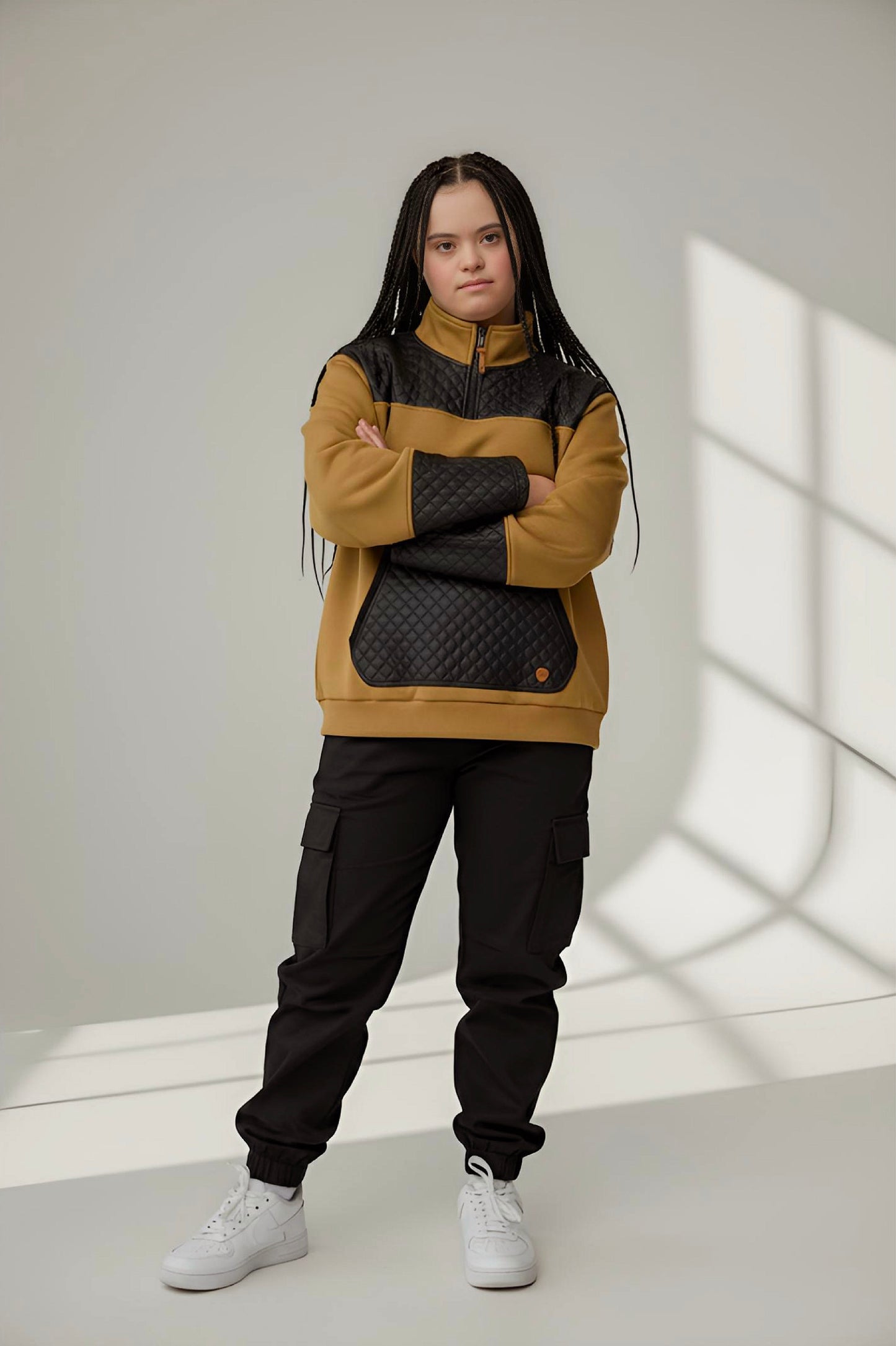 Adaptive Kids Unisex Sweatshirt: Front Zipper and Easy-Undressing Sleeves