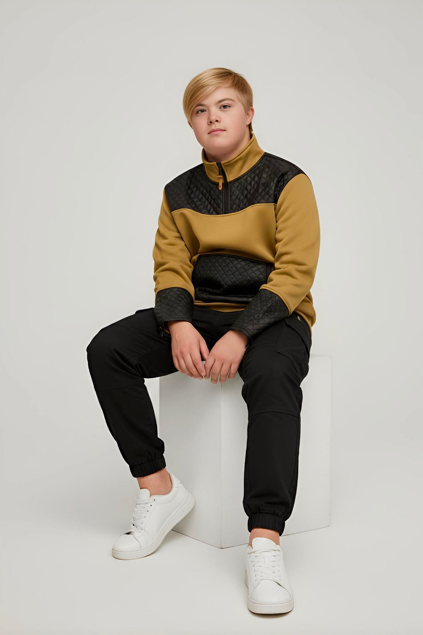 Adaptive Kids Unisex Sweatshirt: Front Zipper and Easy-Undressing Sleeves