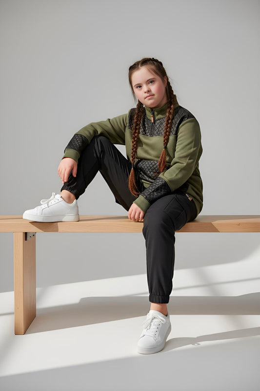 Adaptive Kids Unisex Sweatshirt: Front Zipper and Easy-Undressing Sleeves