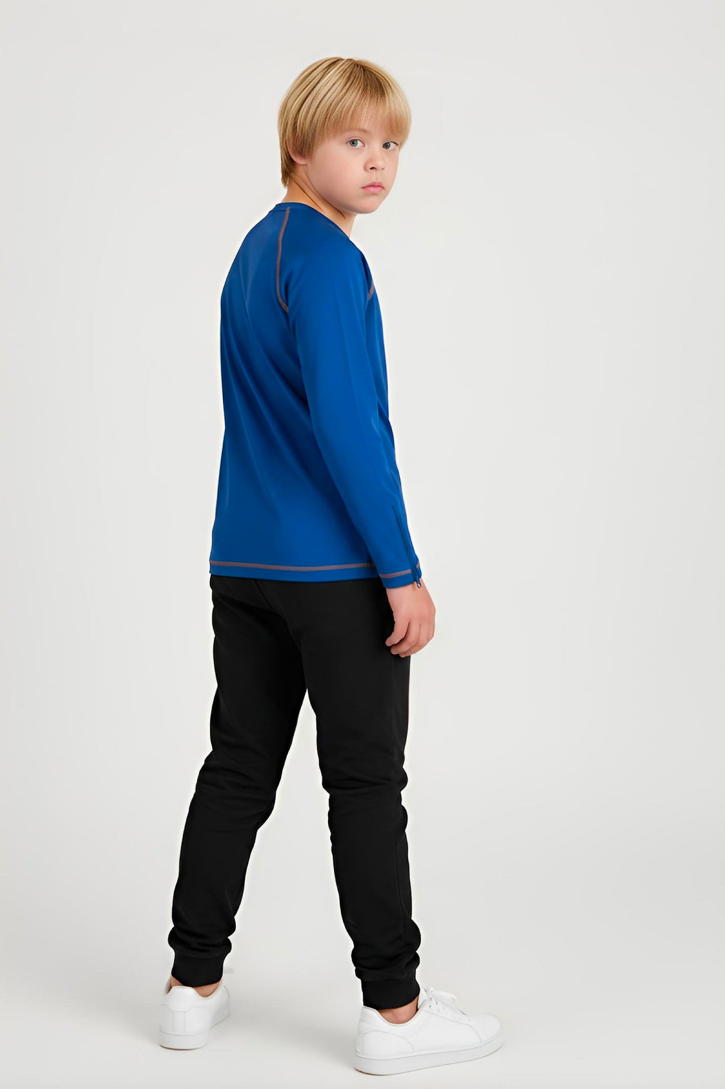 Adaptive Kids Soft Cotton Top, with Front Zipper & Easy-Undressing Sleeves