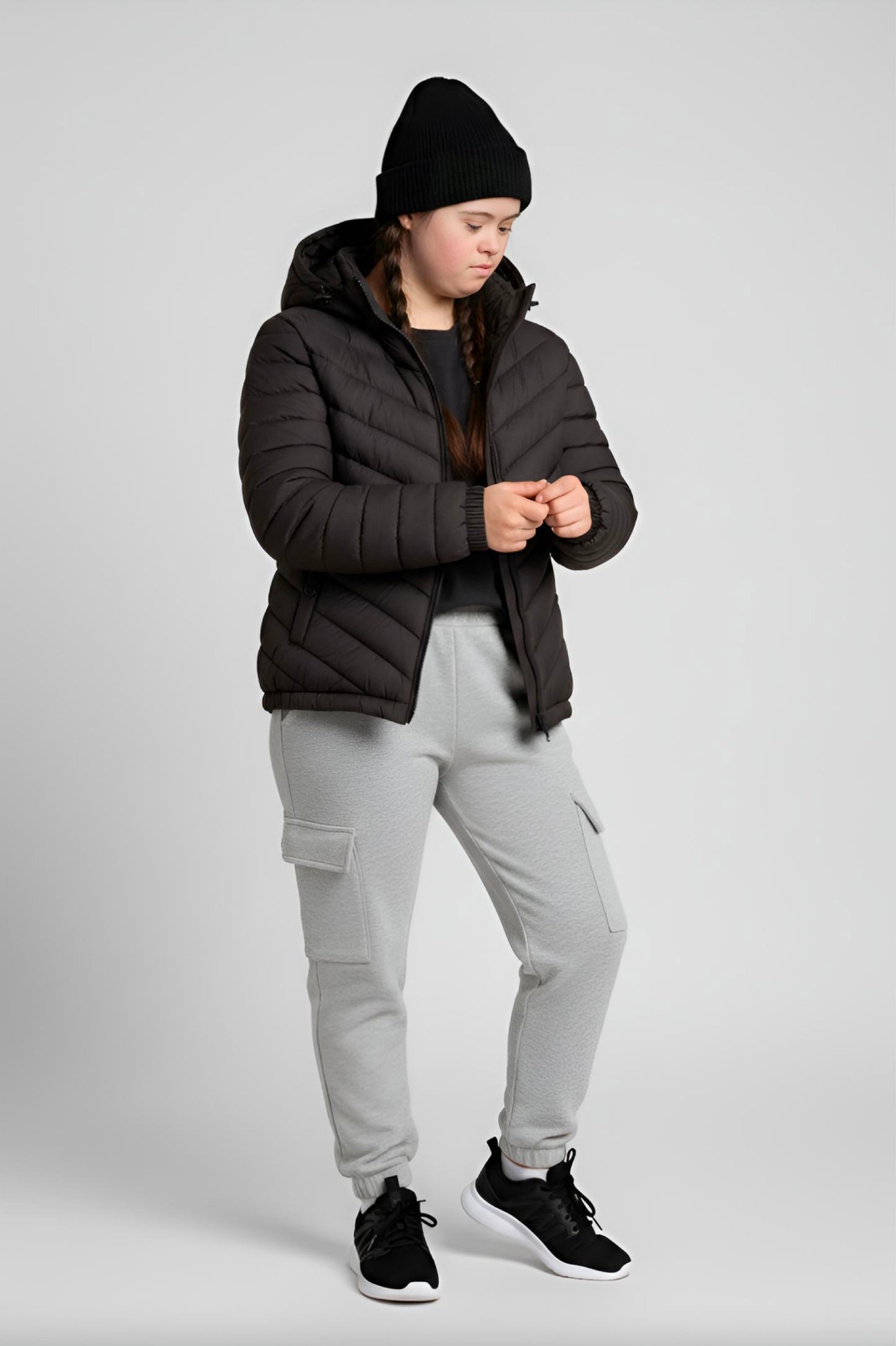 Kids Girls Jacket Detachable Hood