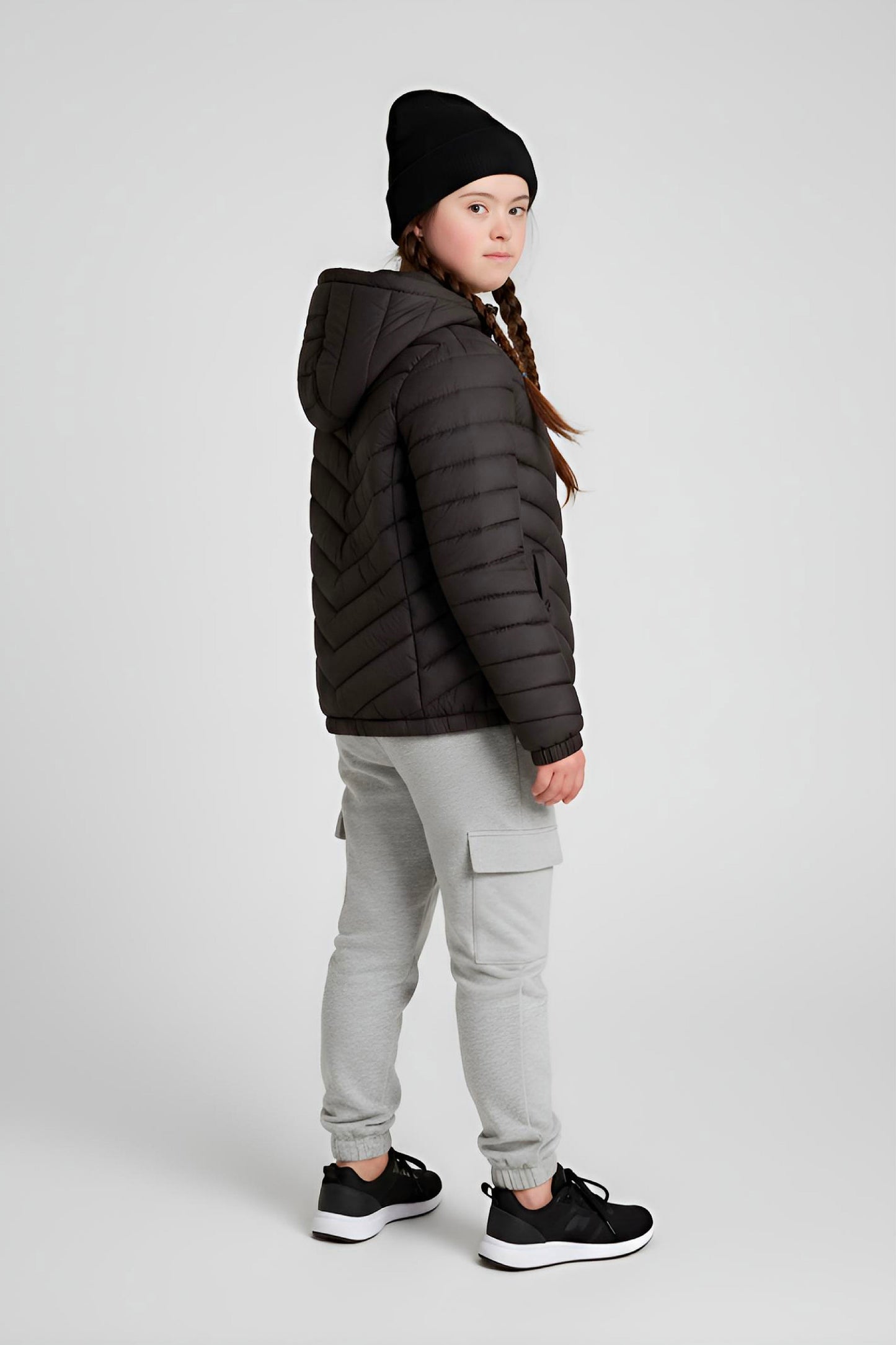 Kids Girls Jacket Detachable Hood