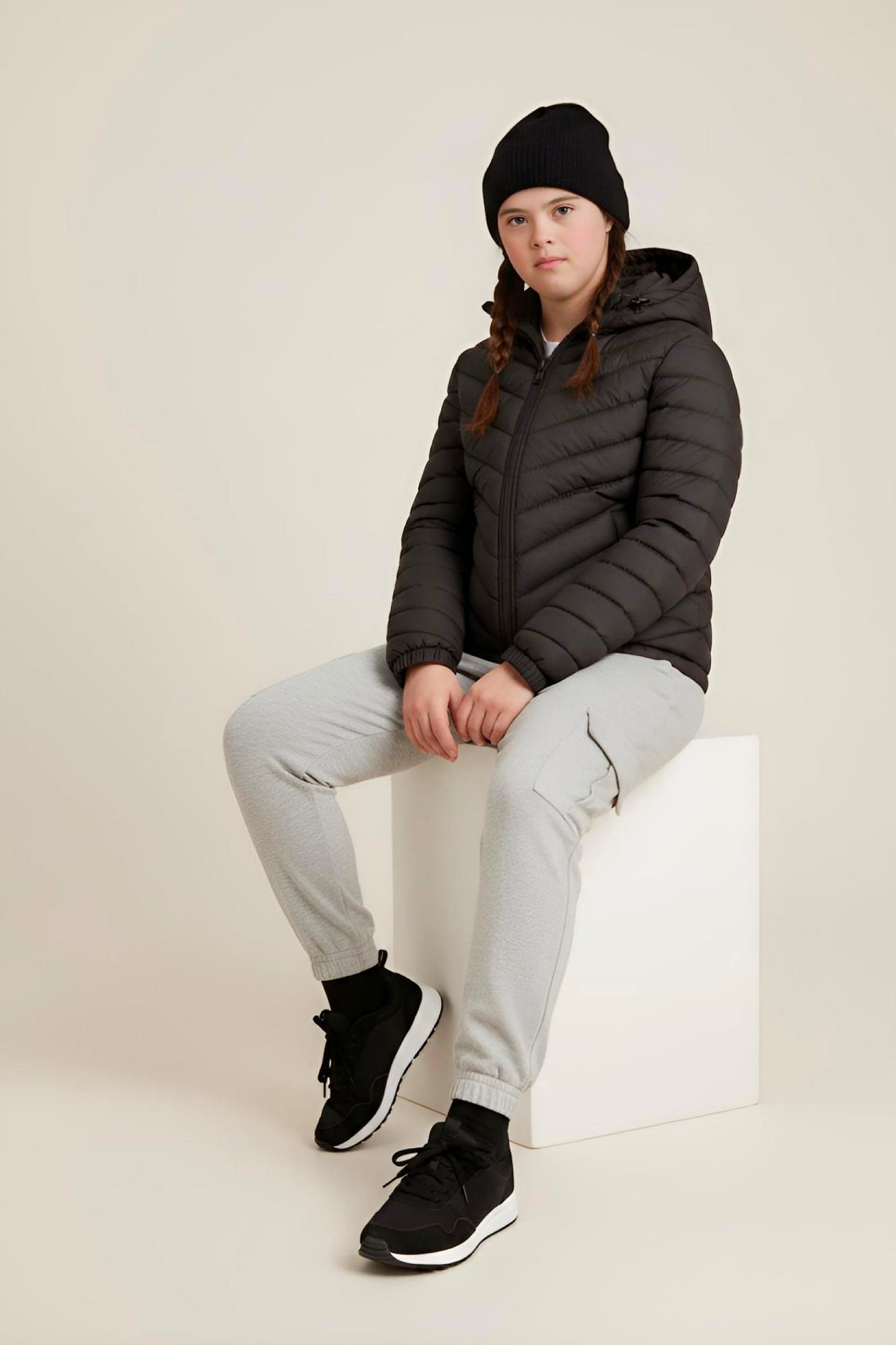 Kids Girls Jacket Detachable Hood