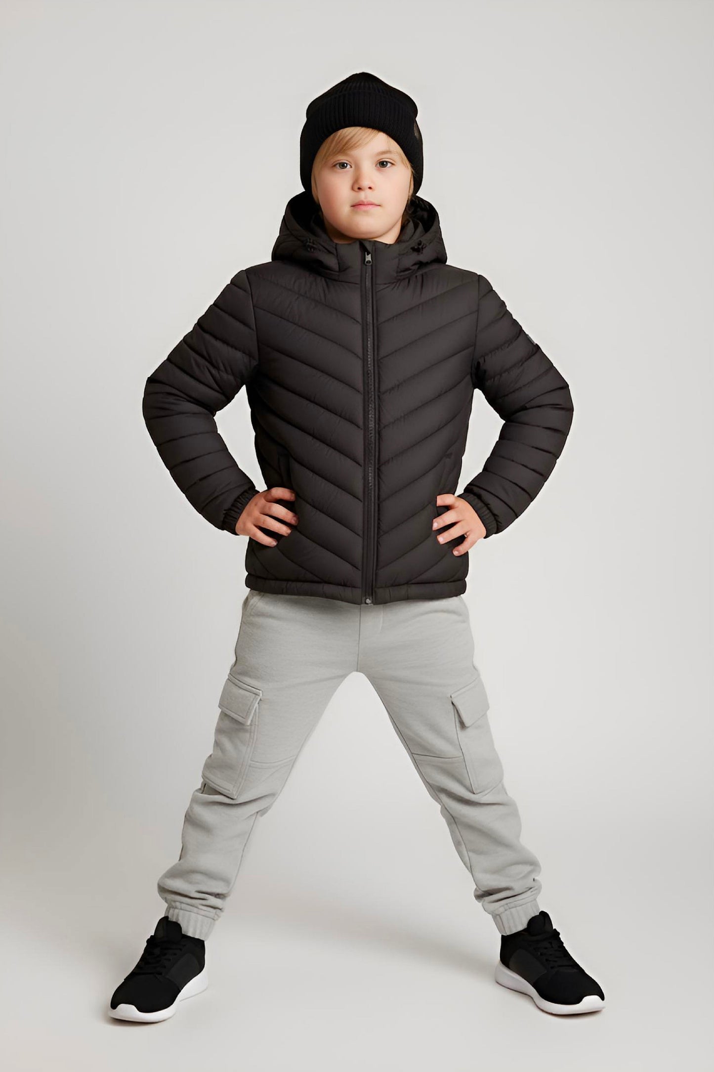 Kids Boy's Jacket Detachable Hood