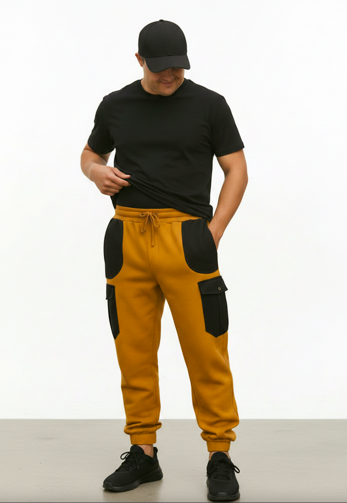 Men's Adaptive Clothing Softest Fleece Sweatpants, Full Waistband Ribbed and Elastic, the Side Seam Zippers at Both Top and Bottom