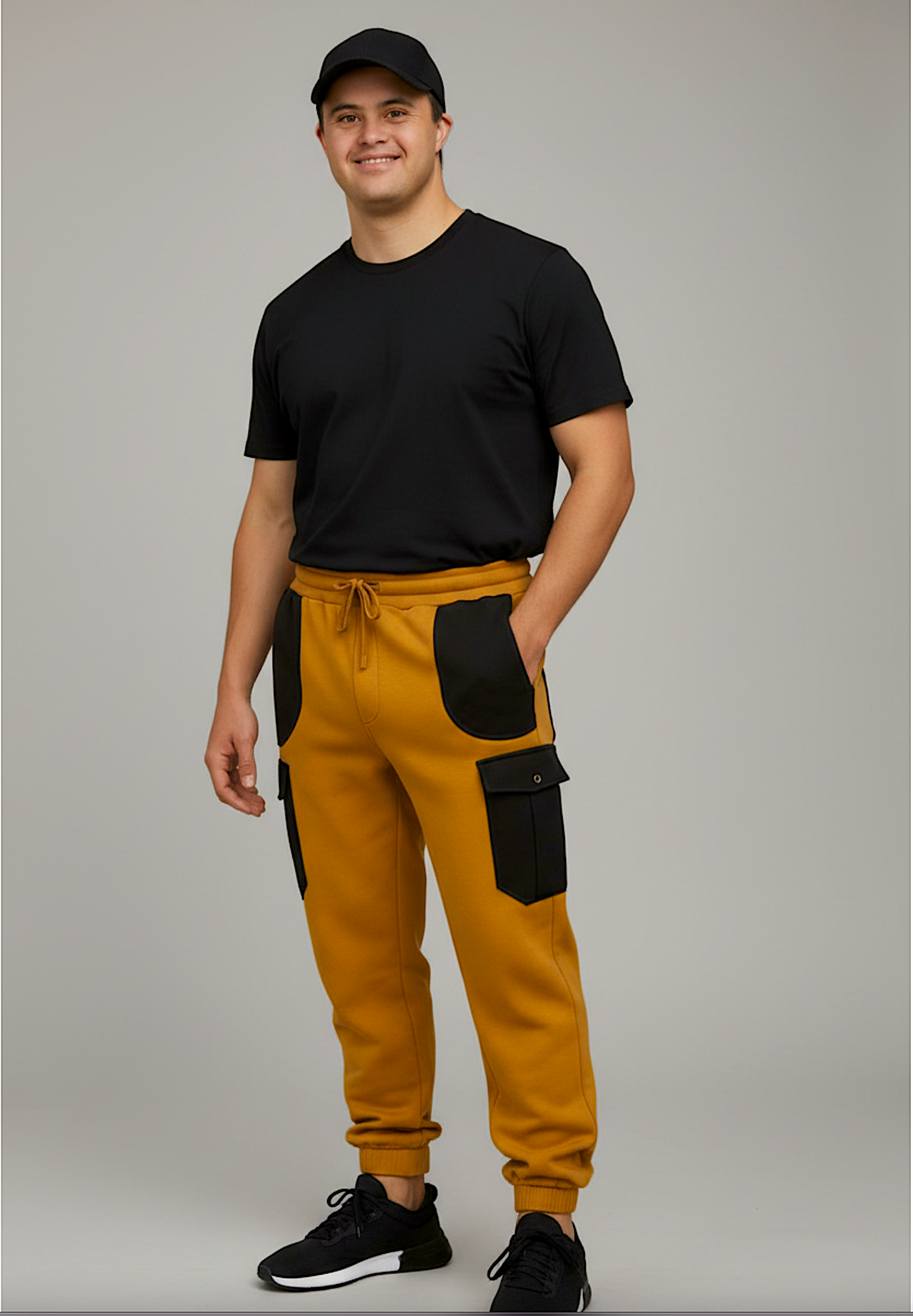 Men's Adaptive Clothing Softest Fleece Sweatpants, Full Waistband Ribbed and Elastic, the Side Seam Zippers at Both Top and Bottom
