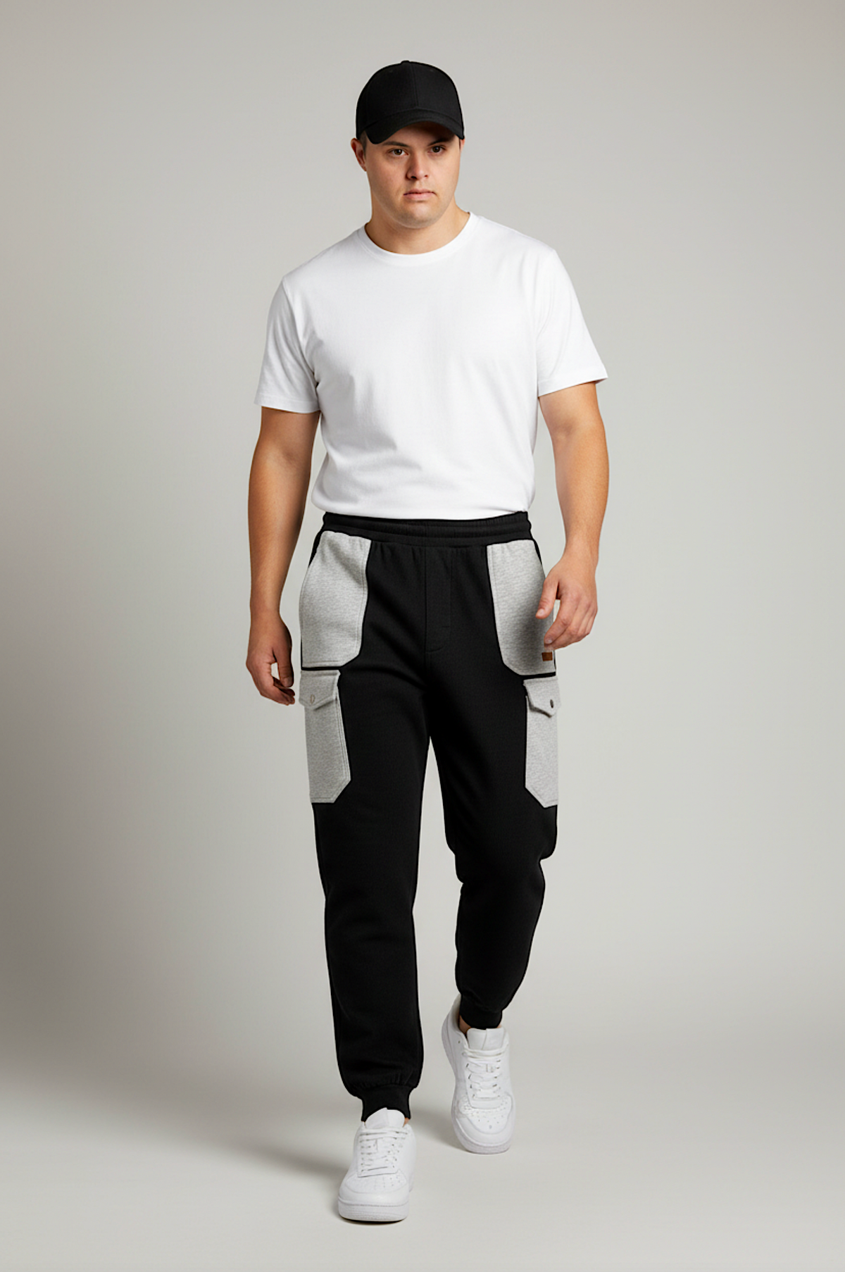 Men's Adaptive Clothing Softest Fleece Sweatpants, Full Waistband Ribbed and Elastic, the Side Seam Zippers at Both Top and Bottom