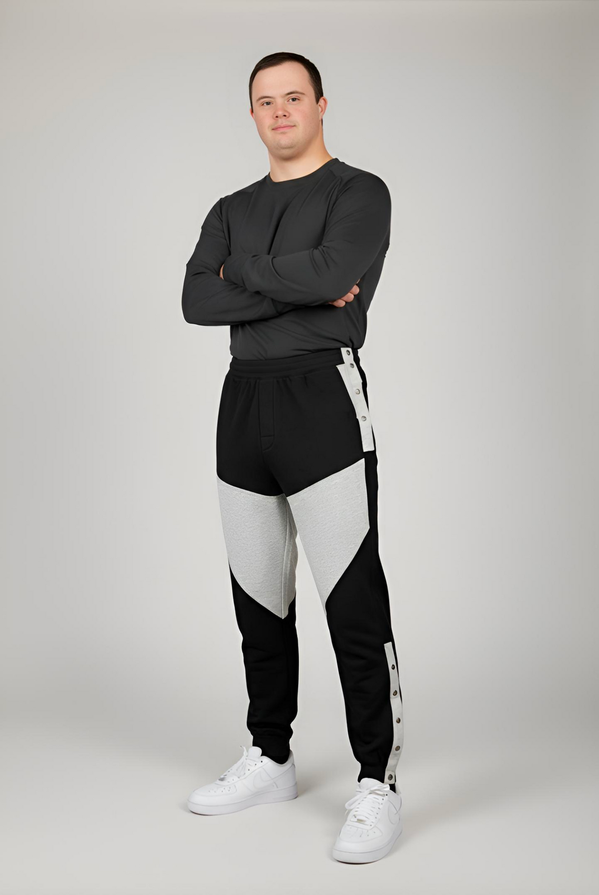Men's Adaptive Clothing: Pant High-Quality Soft Fabric - Full Waistband Elastic, Side Zipper For Easy Undressing