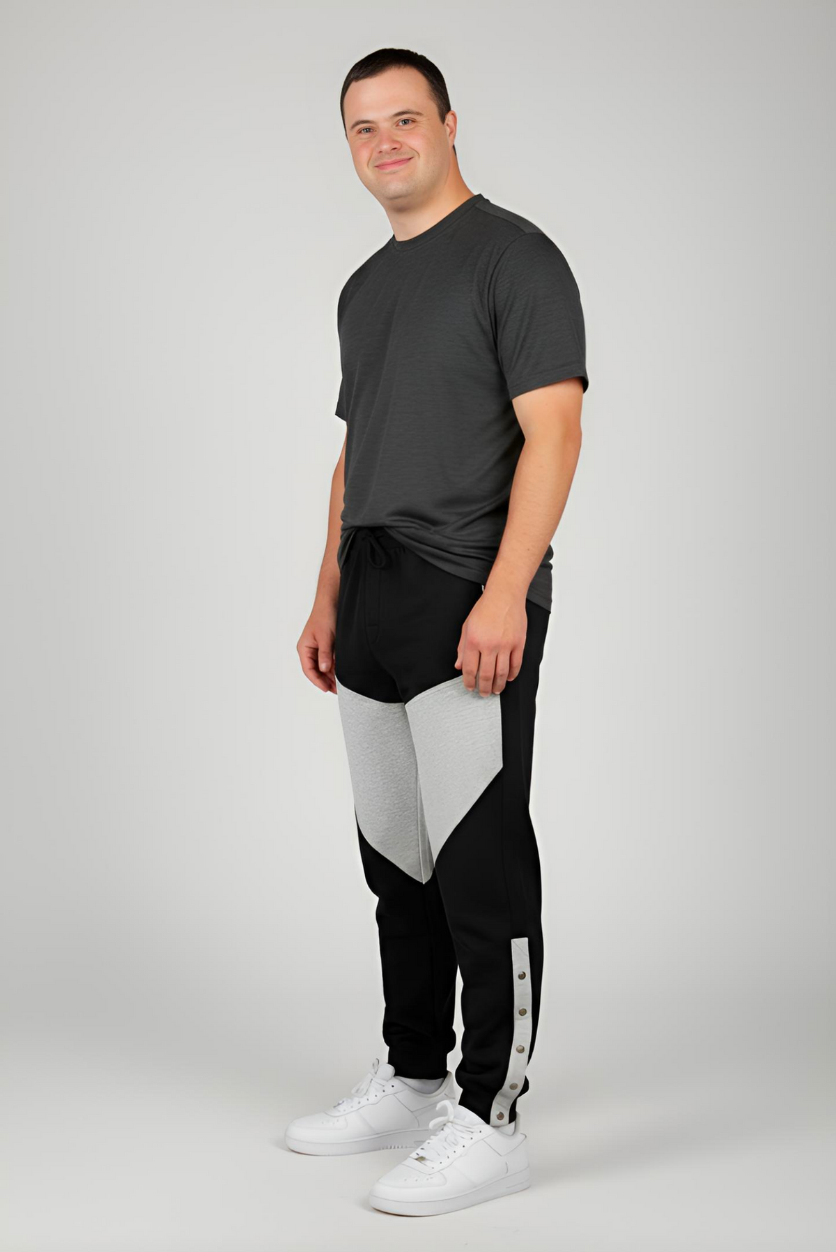 Men's Adaptive Clothing: Pant High-Quality Soft Fabric - Full Waistband Elastic, Side Zipper For Easy Undressing