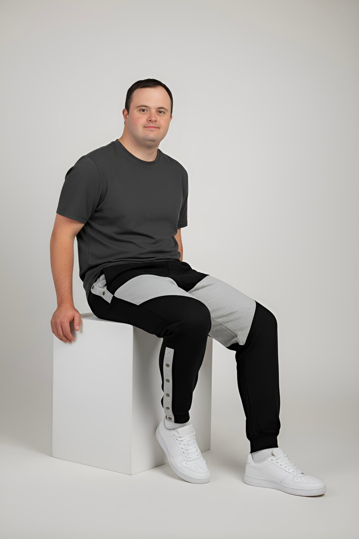 Men's Adaptive Clothing: Pant High-Quality Soft Fabric - Full Waistband Elastic, Side Zipper For Easy Undressing