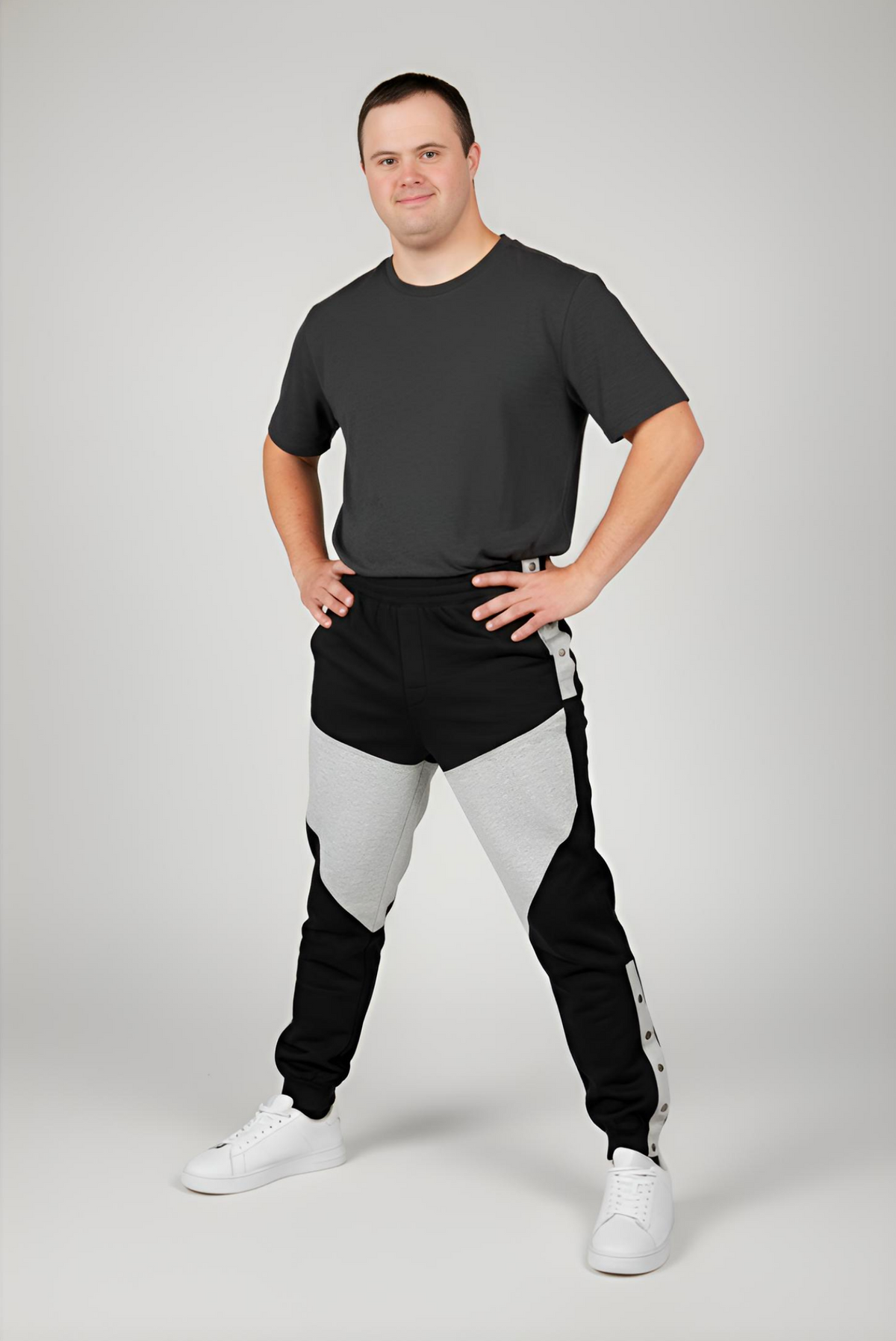 Men's Adaptive Clothing: Pant High-Quality Soft Fabric - Full Waistband Elastic, Side Zipper For Easy Undressing