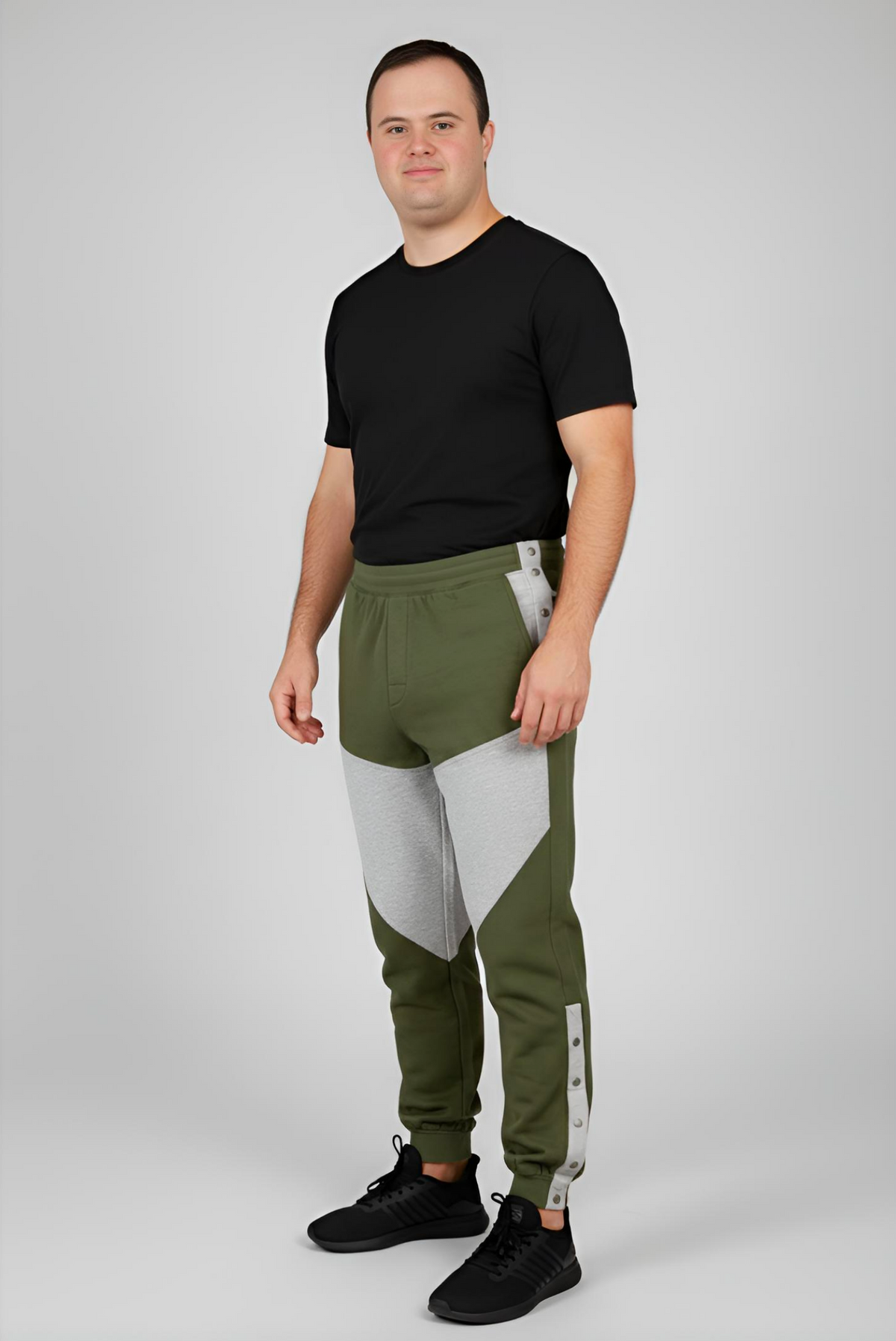 Men's Adaptive Clothing: Pant High-Quality Soft Fabric - Full Waistband Elastic, Side Zipper For Easy Undressing