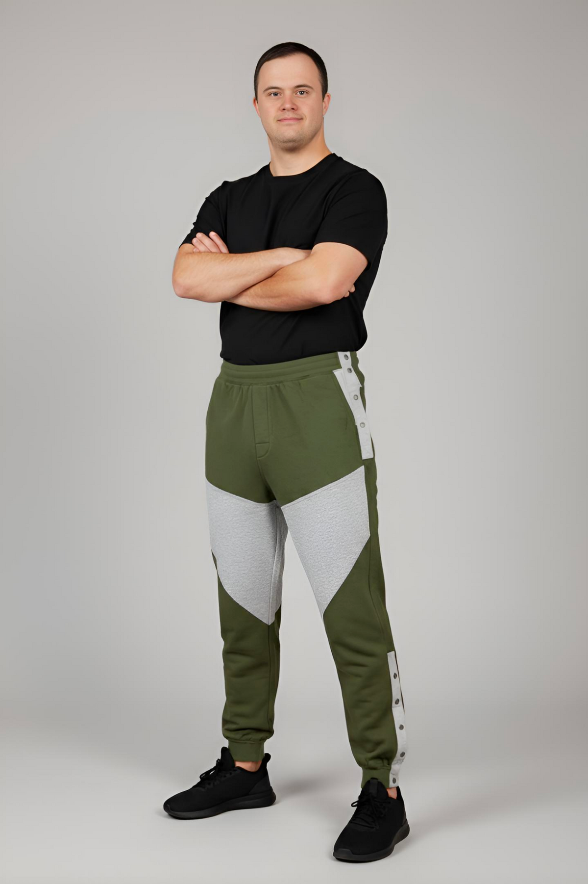 Men's Adaptive Clothing: Pant High-Quality Soft Fabric - Full Waistband Elastic, Side Zipper For Easy Undressing