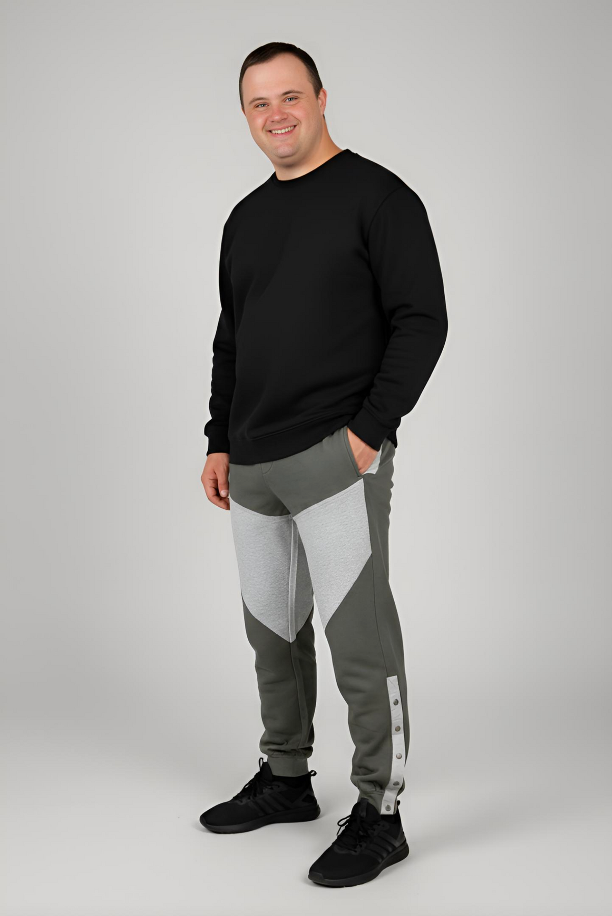 Men's Adaptive Clothing: Pant High-Quality Soft Fabric - Full Waistband Elastic, Side Zipper For Easy Undressing
