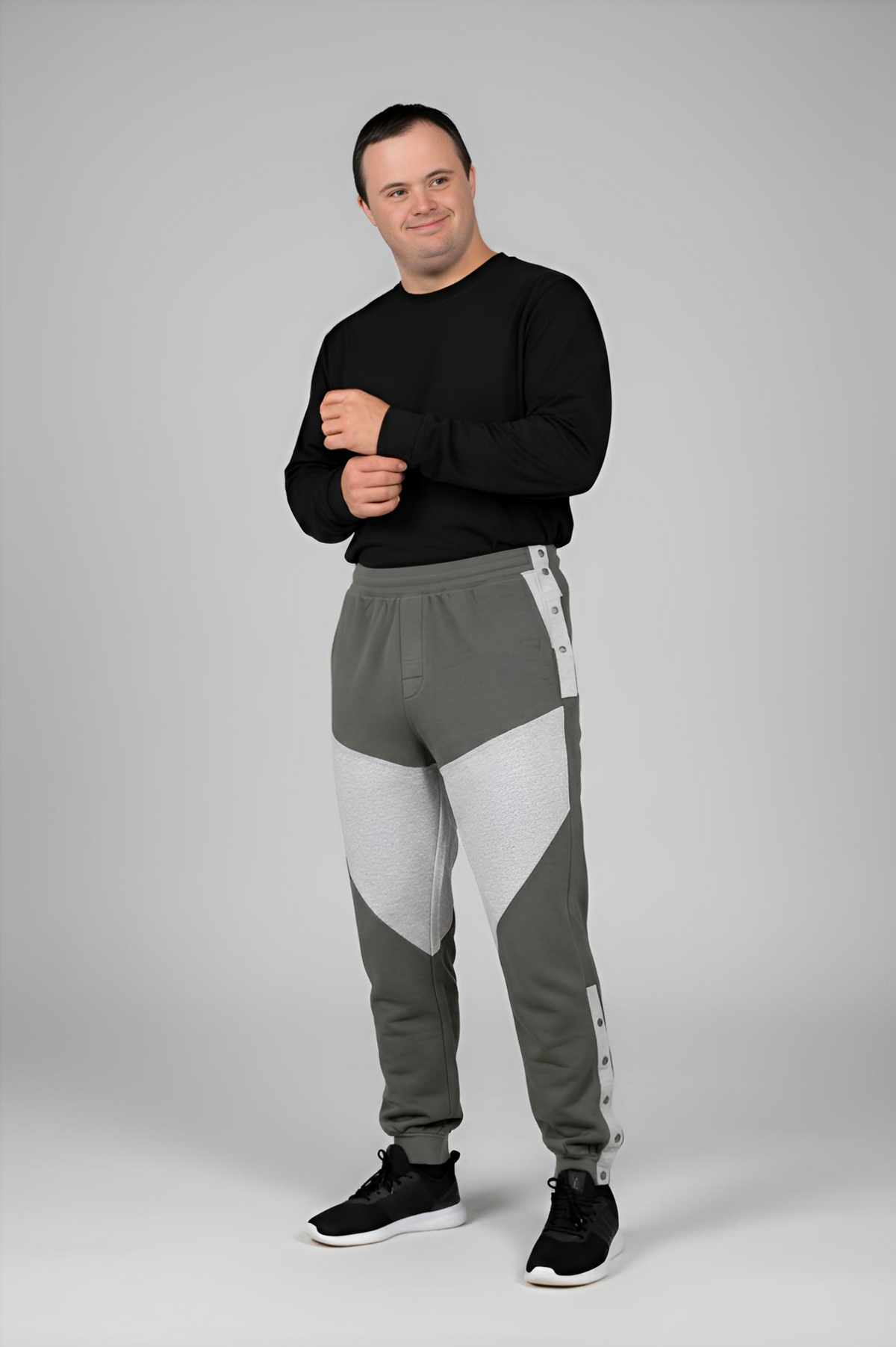 Men's Adaptive Clothing: Pant High-Quality Soft Fabric - Full Waistband Elastic, Side Zipper For Easy Undressing