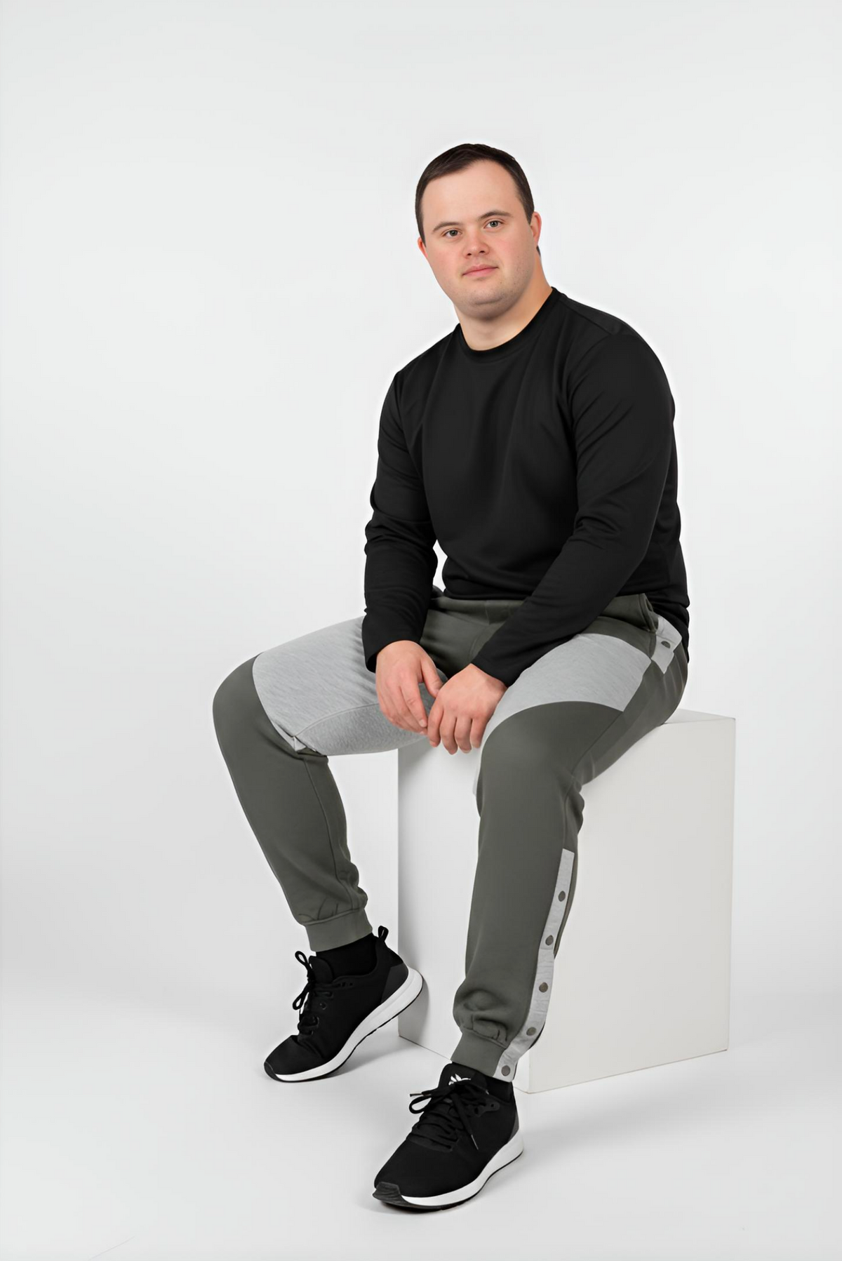 Men's Adaptive Clothing: Pant High-Quality Soft Fabric - Full Waistband Elastic, Side Zipper For Easy Undressing