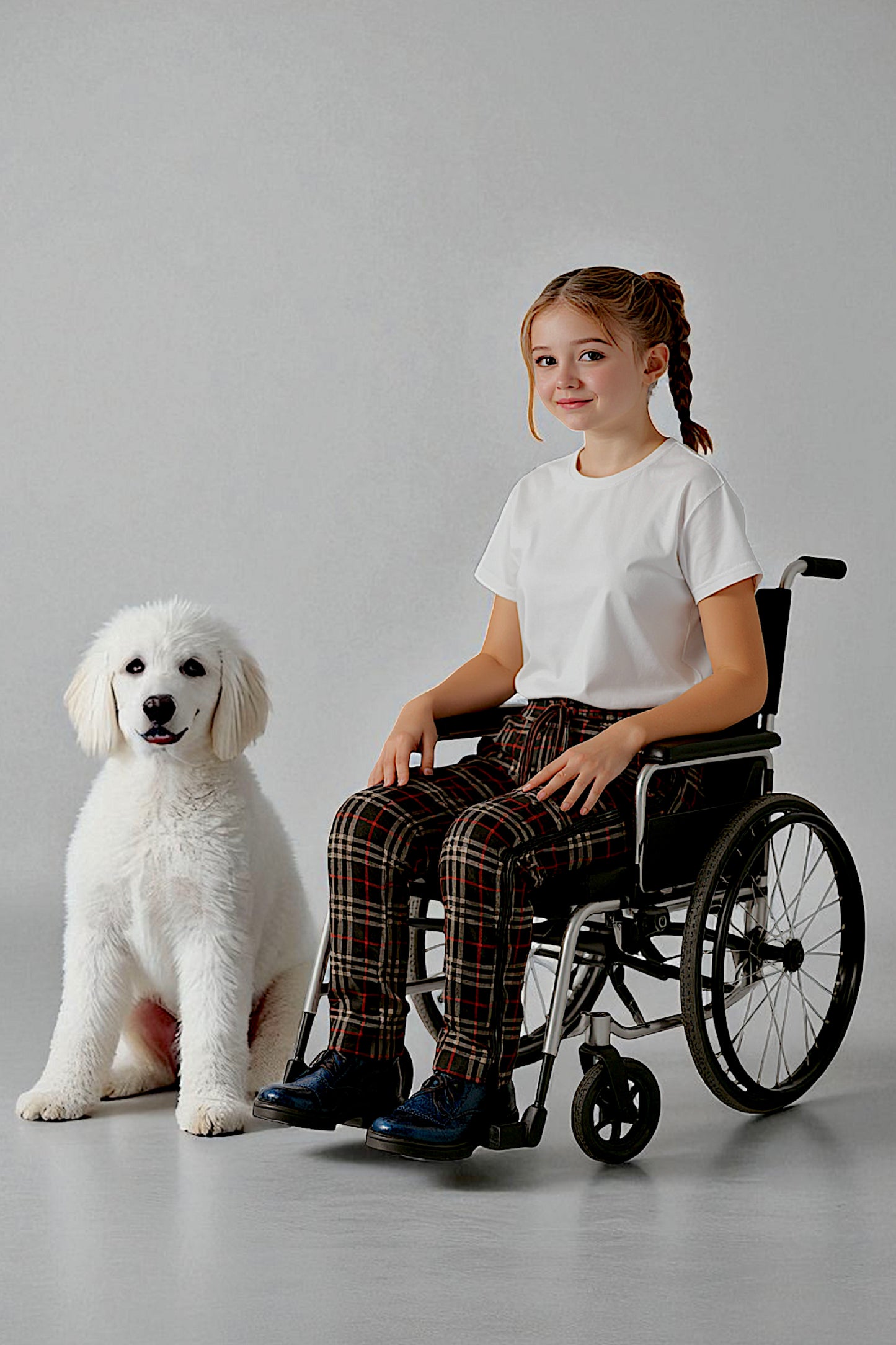 Adaptive Kids Stretch Pants: Elastic Waistband, Full Side Zipper for Easy Undressing