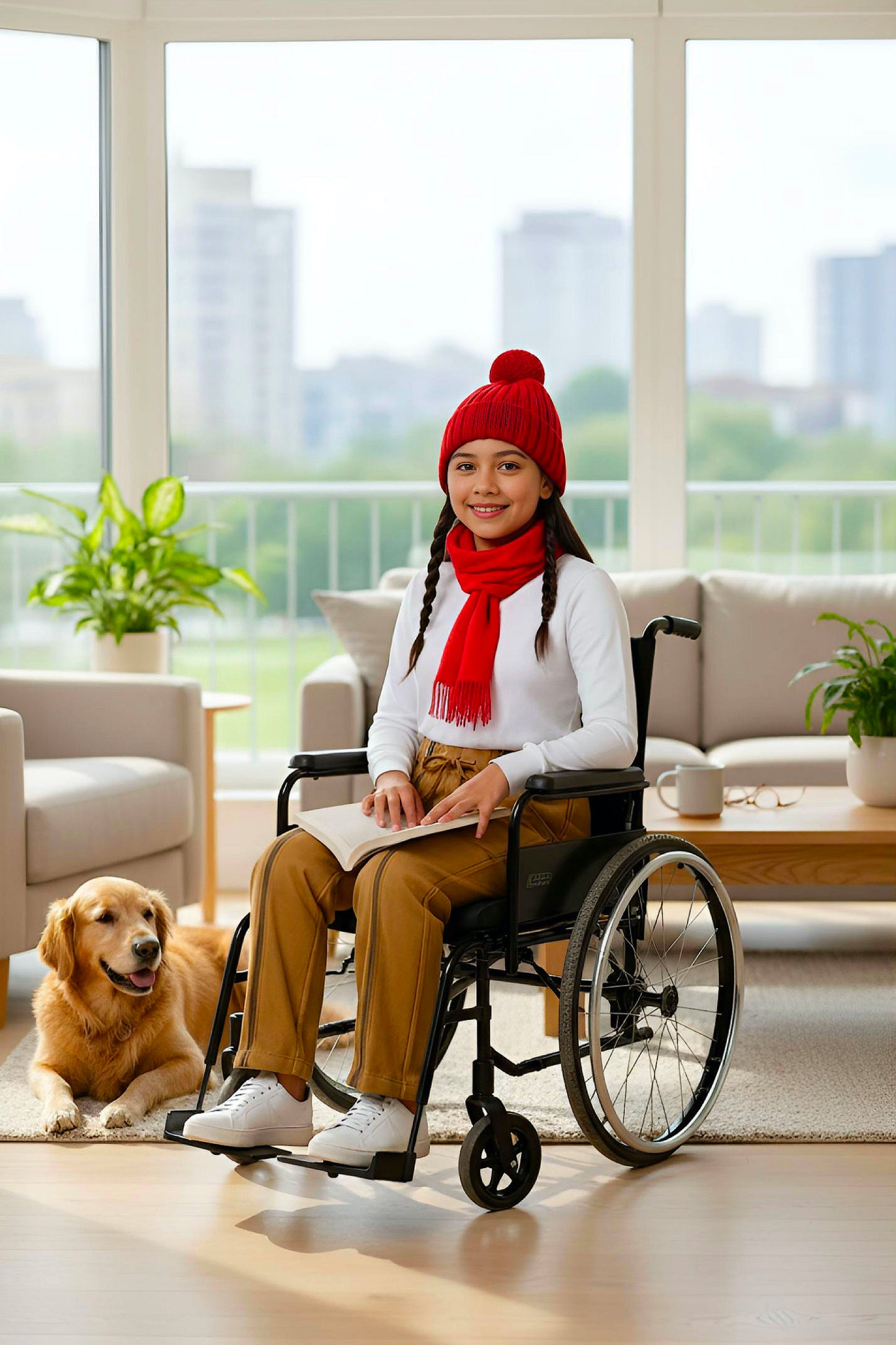 Adaptive Kids Sweatpants with Full-Leg Zippers for Easy Undressing