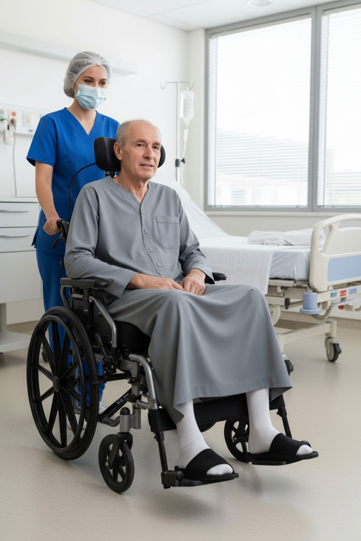 Men's Adaptive Pyjama Robe: Sophistication and Comfort for Medical Needs