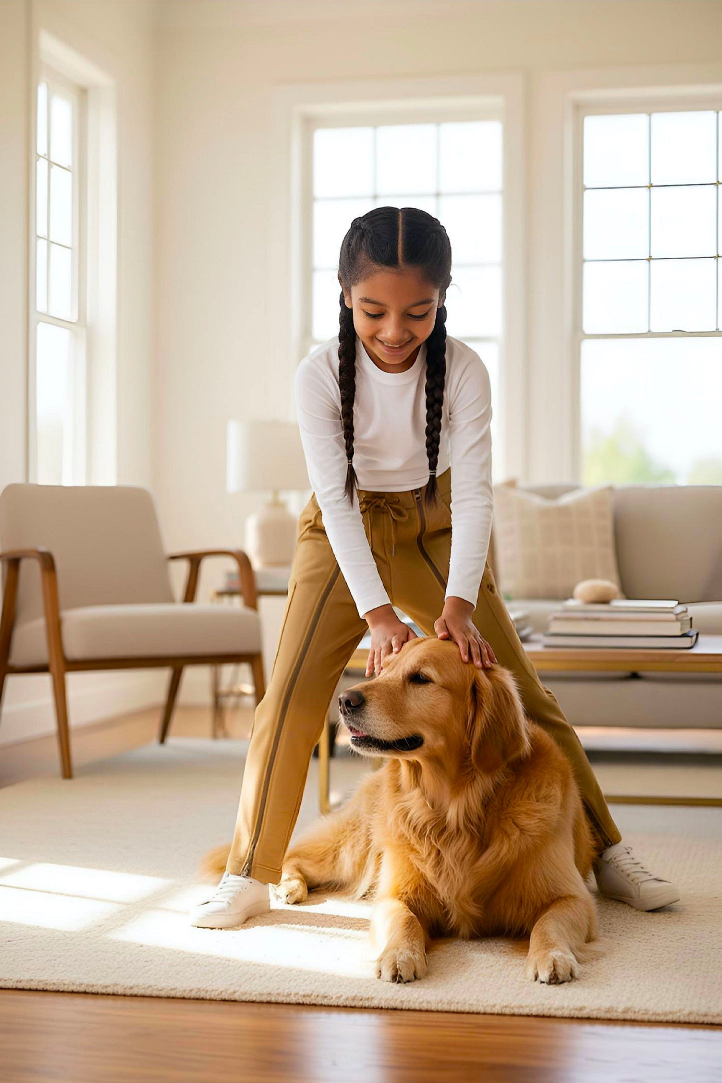 Adaptive Kids Sweatpants with Full-Leg Zippers for Easy Undressing