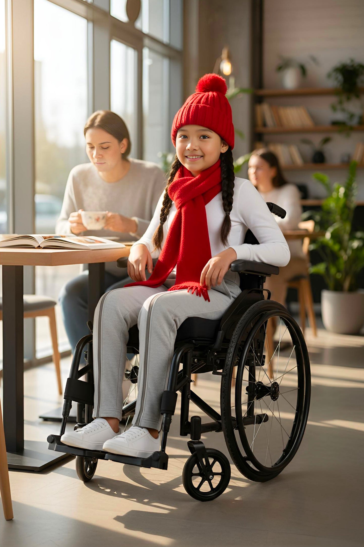 Adaptive Kids Sweatpants with Full-Leg Zippers for Easy Undressing